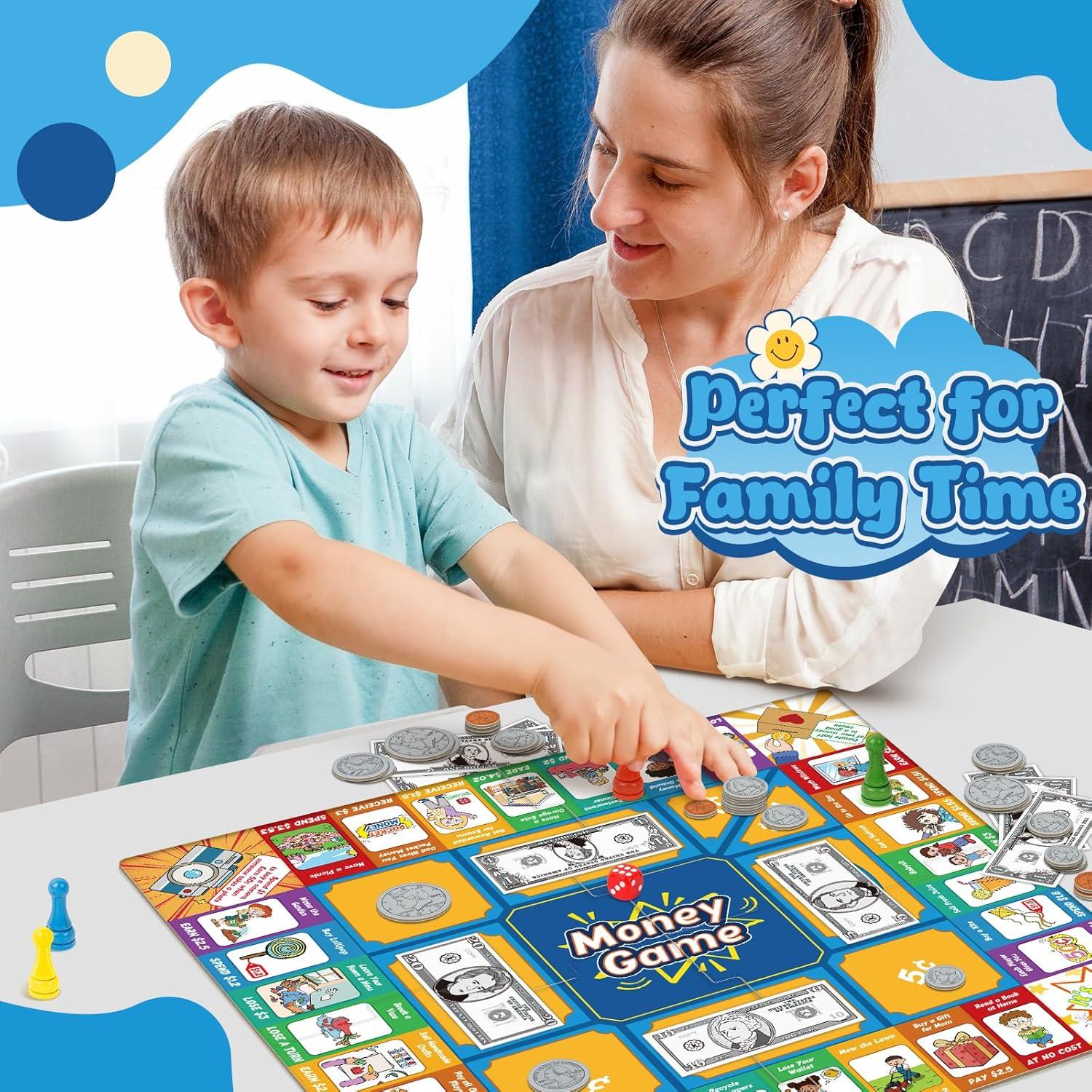 Juego de mesa de dinero Torlam para niños - Aprendizaje matemático