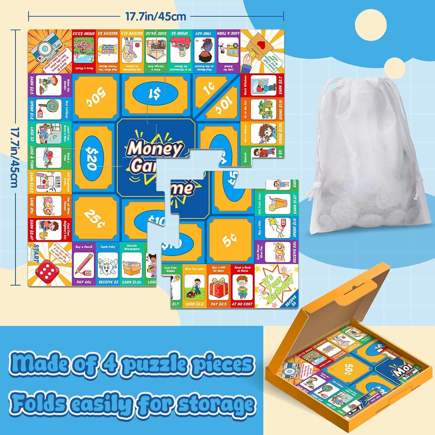 Juego de mesa de dinero Torlam para niños - Aprendizaje matemático