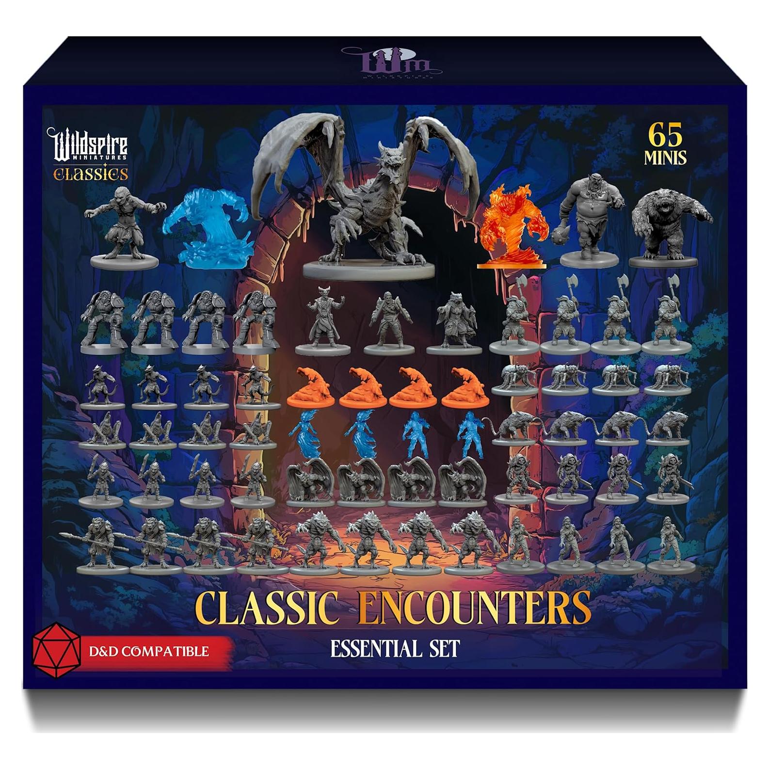 Miniaturas D&D Sin Pintar Wildspire - 65 Monstruos 28mm