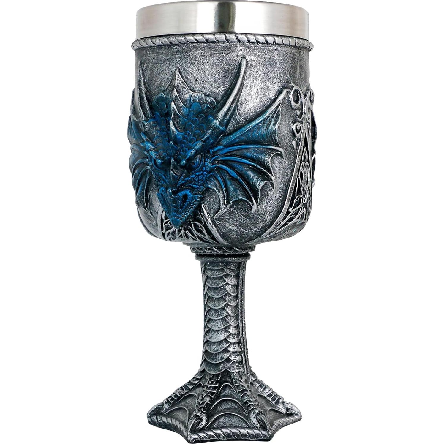 Cáliz Grande Dragón Azul Medieval Alikiki - 0.47L
