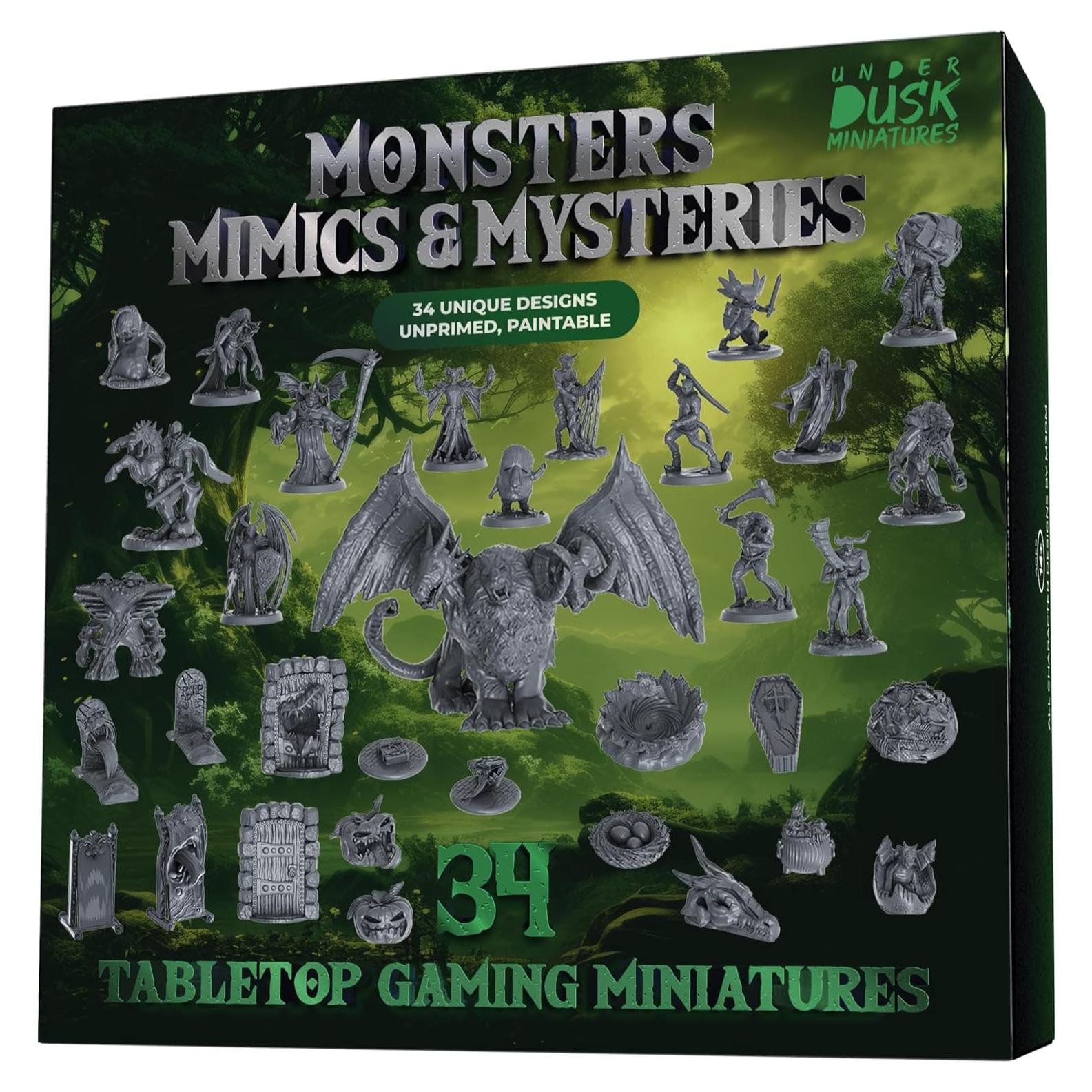 Miniaturas de Juegos de Mesa Underdusk 34 Figuras Sin Pintar