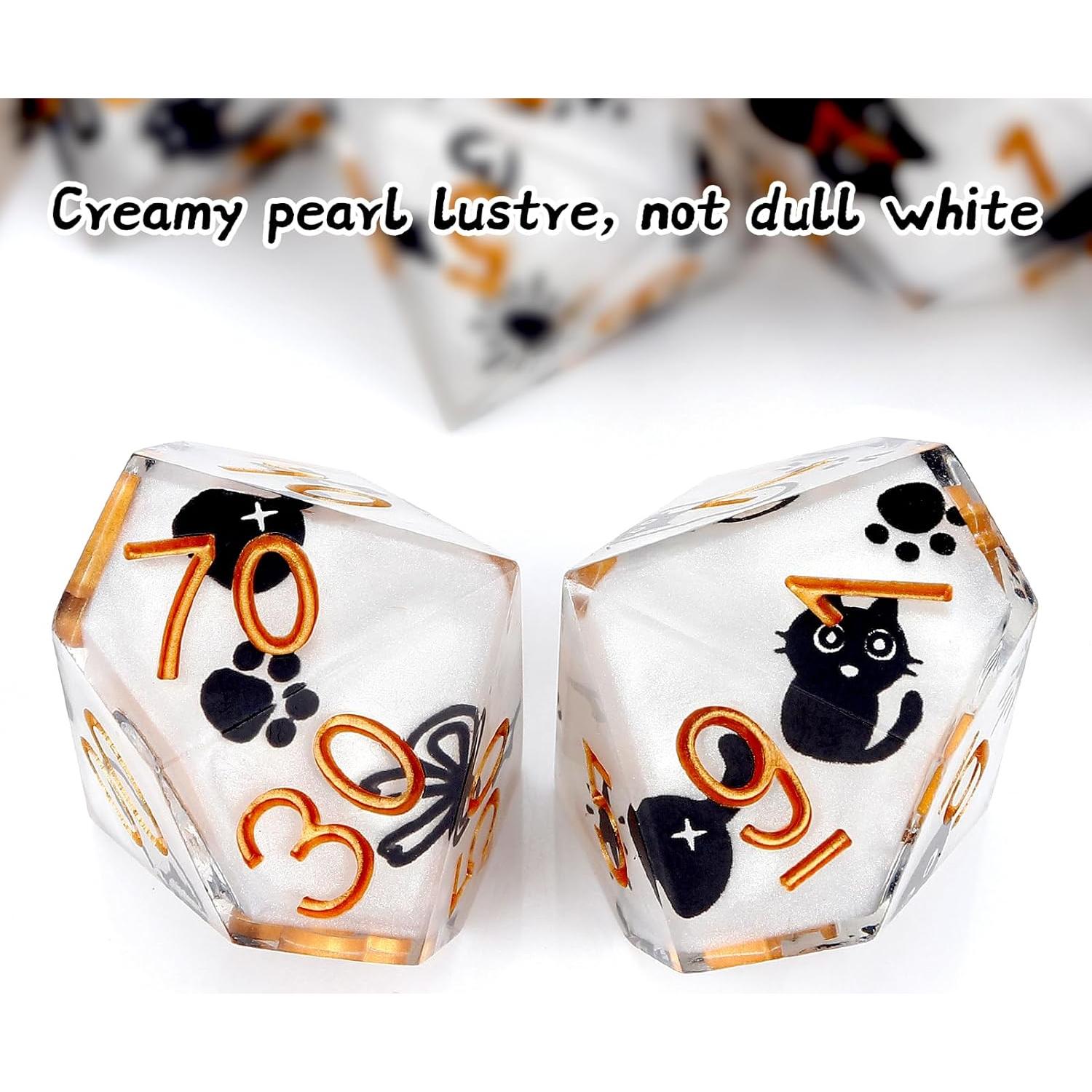 Juego de Dados Haxtec D&D 7 Piezas Resina con Estuche