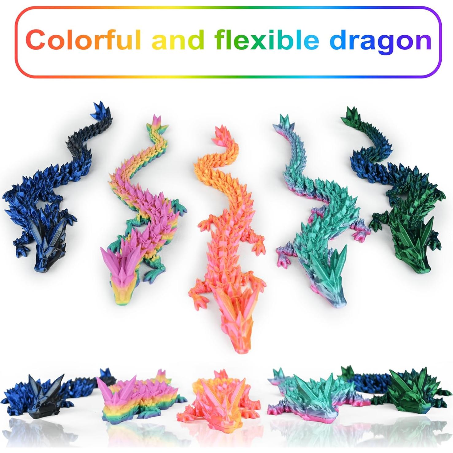 Juego de Dragones Impresos en 3D 5PCS Impossmaker Articulados