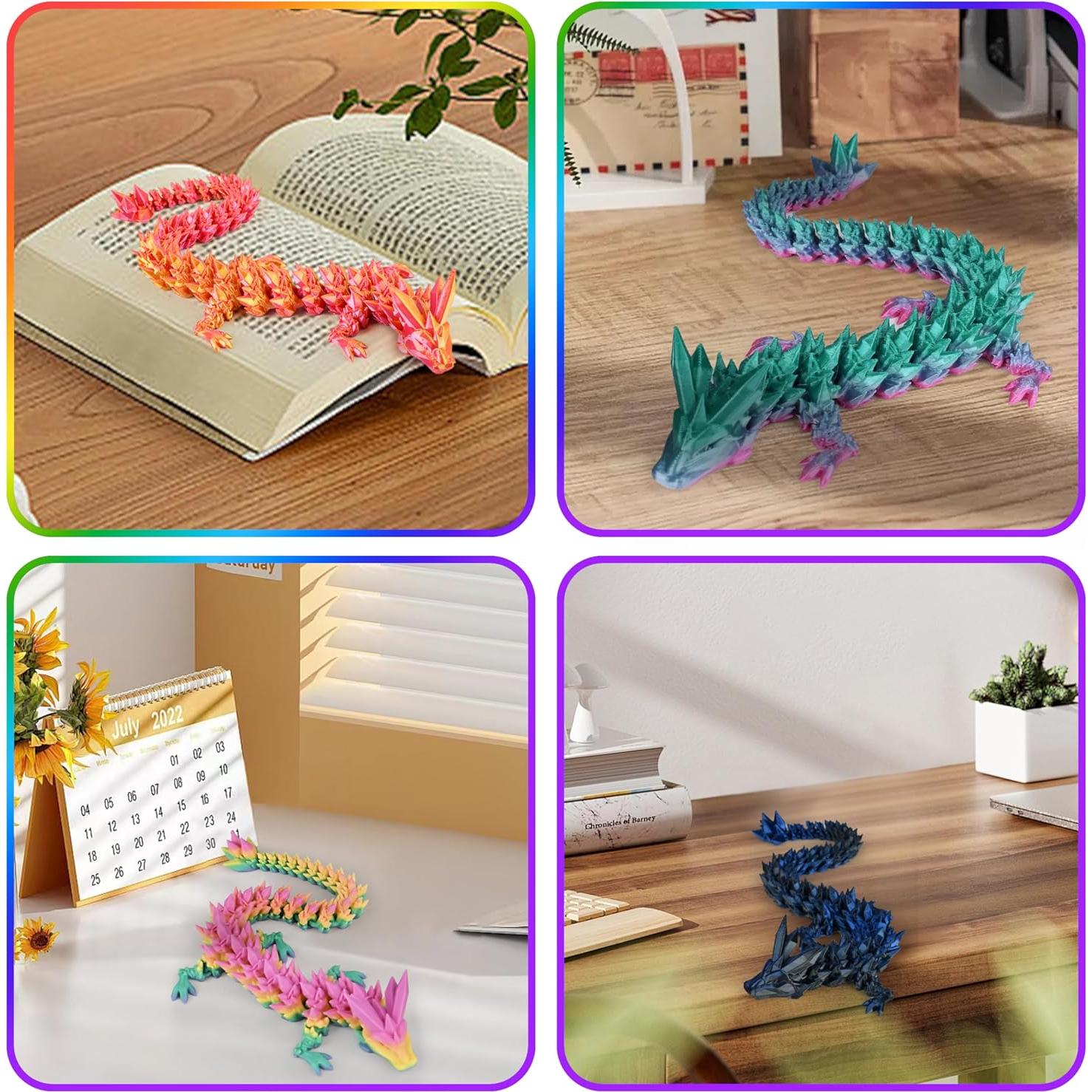 Juego de Dragones Impresos en 3D 5PCS Impossmaker Articulados