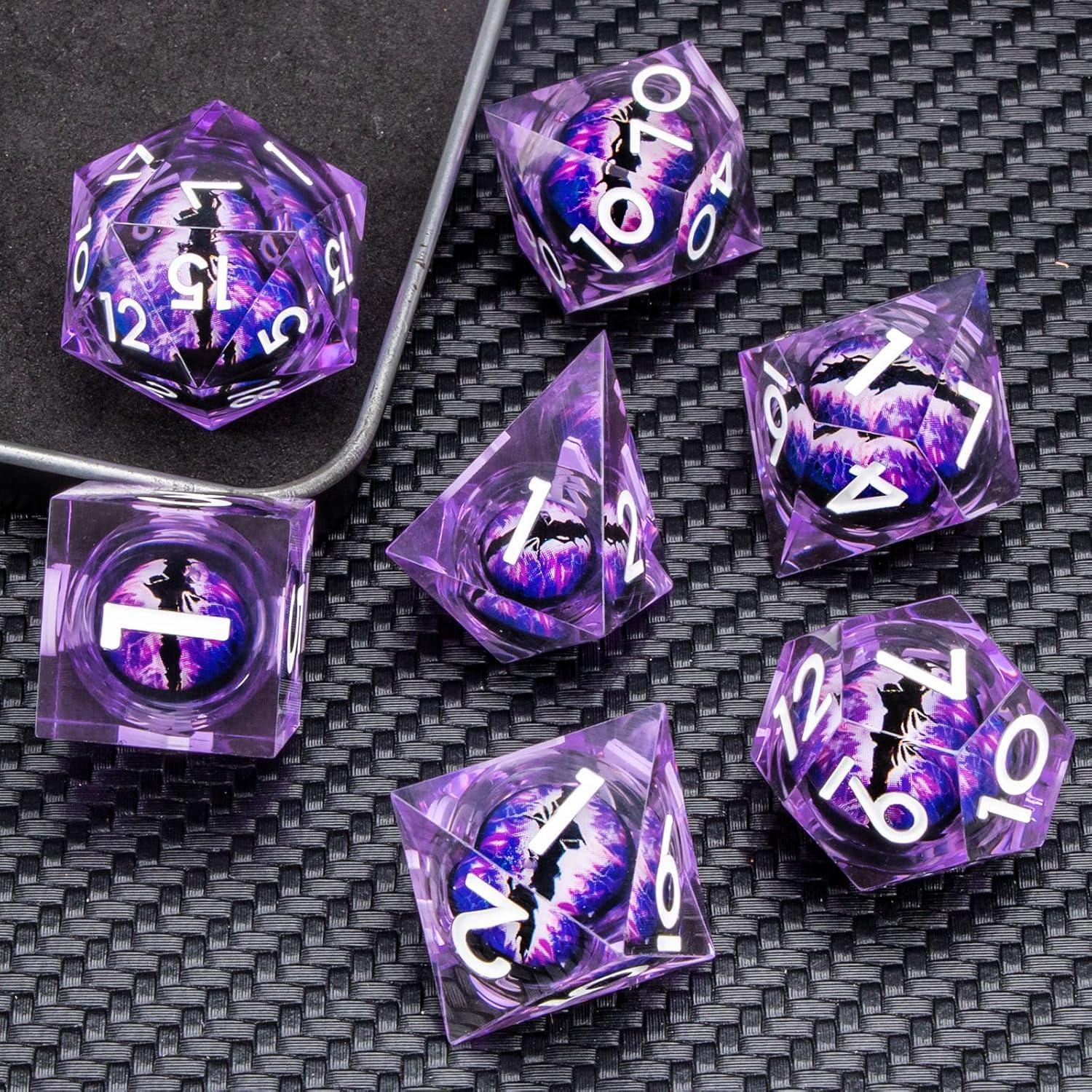 Conjunto de Dados DND KERWELLSI Ojo de Dragón 7 Piezas