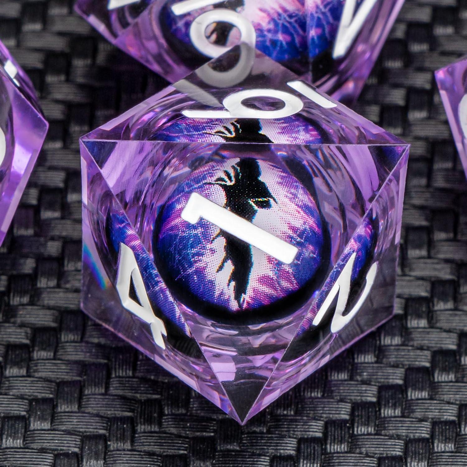 Conjunto de Dados DND KERWELLSI Ojo de Dragón 7 Piezas