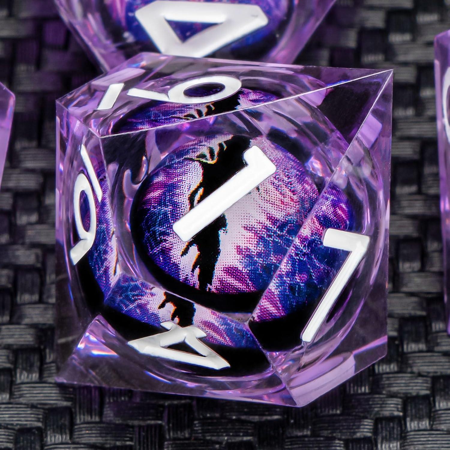 Conjunto de Dados DND KERWELLSI Ojo de Dragón 7 Piezas