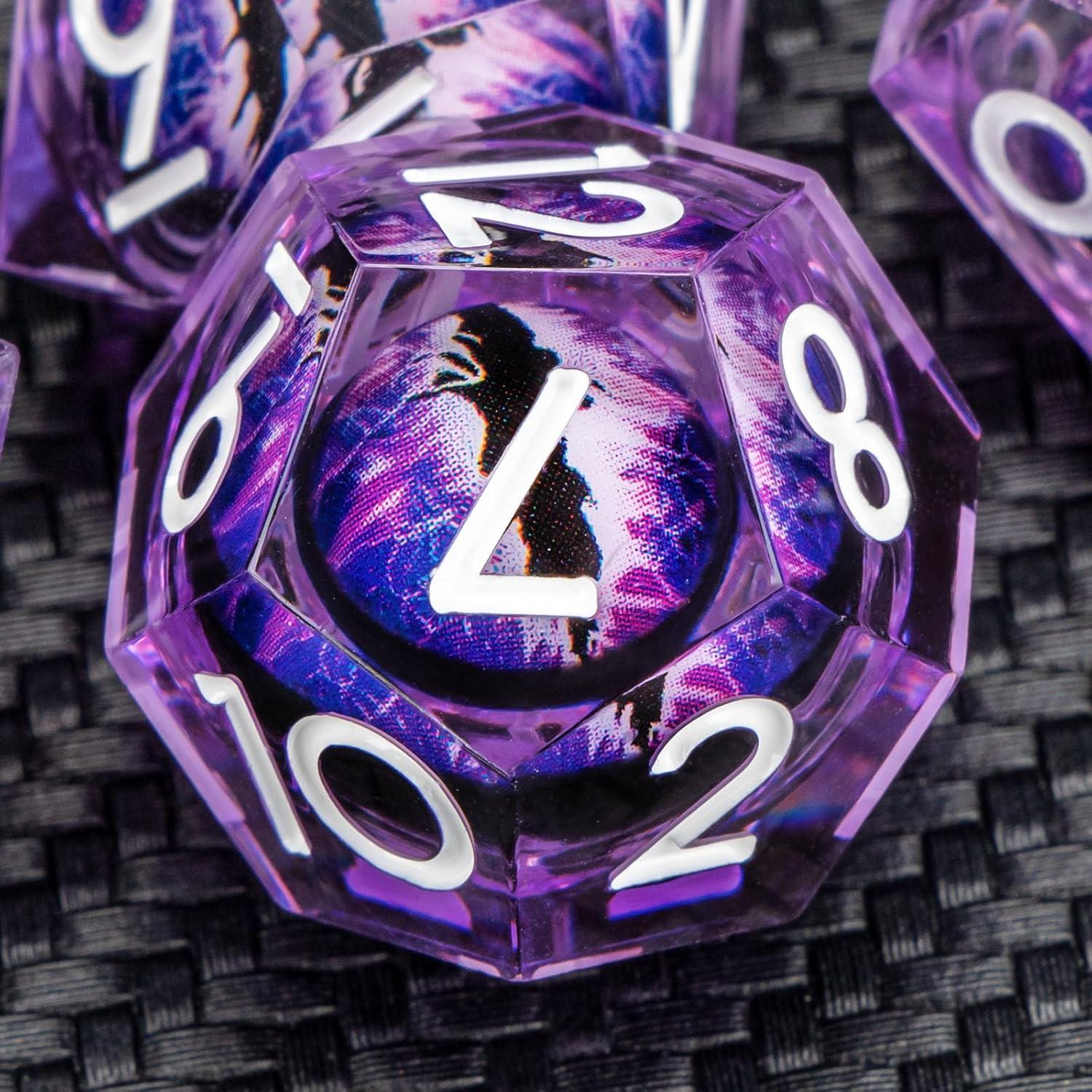 Conjunto de Dados DND KERWELLSI Ojo de Dragón 7 Piezas