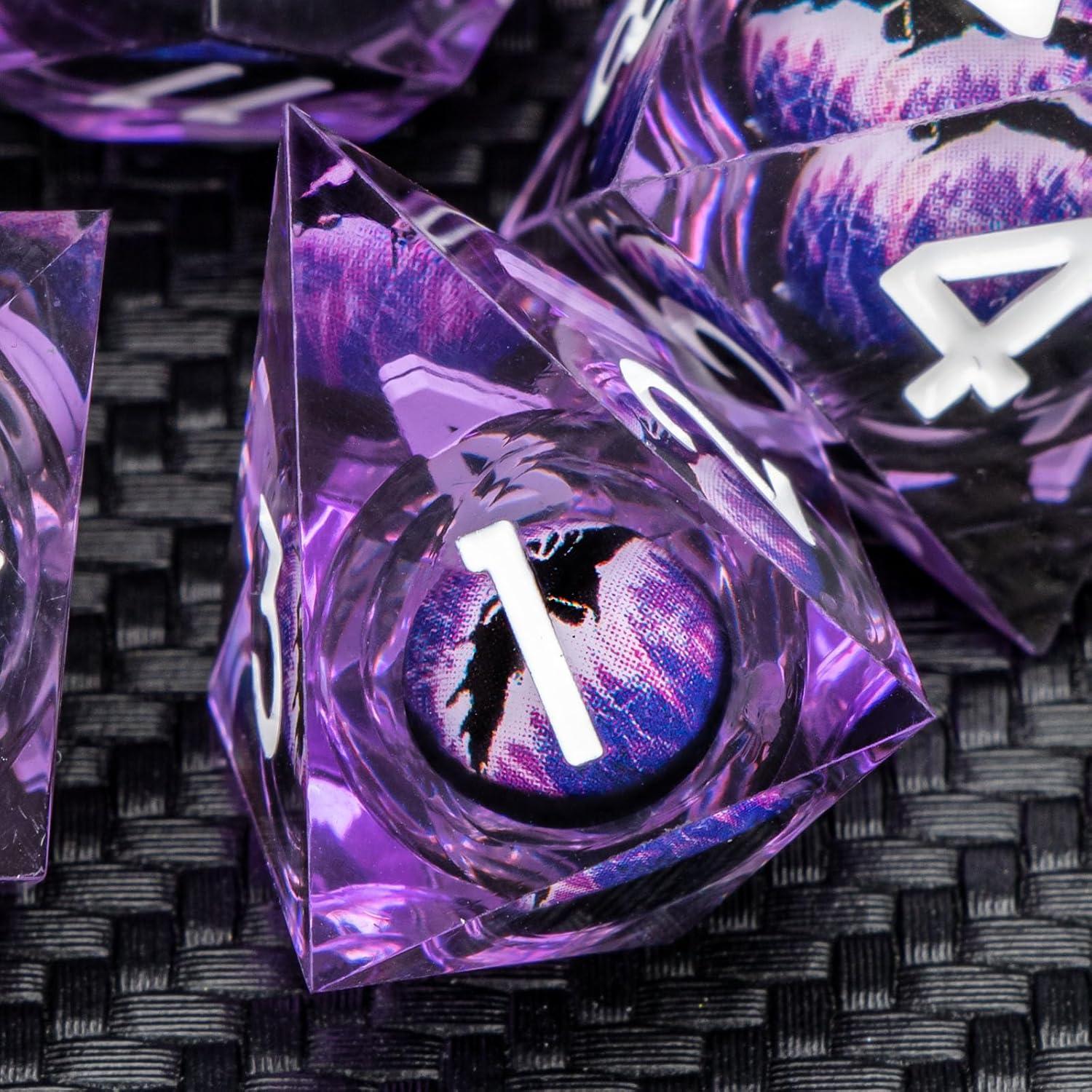 Conjunto de Dados DND KERWELLSI Ojo de Dragón 7 Piezas