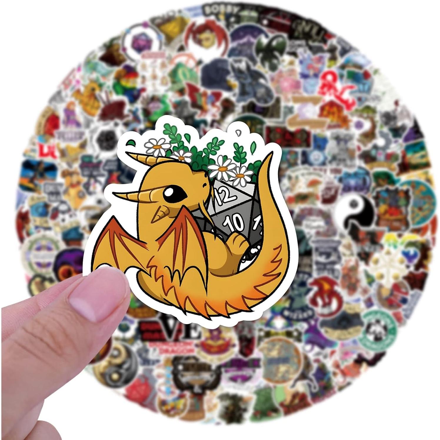 200 Stickers Dungeons y Dragons - PVC Impermeables