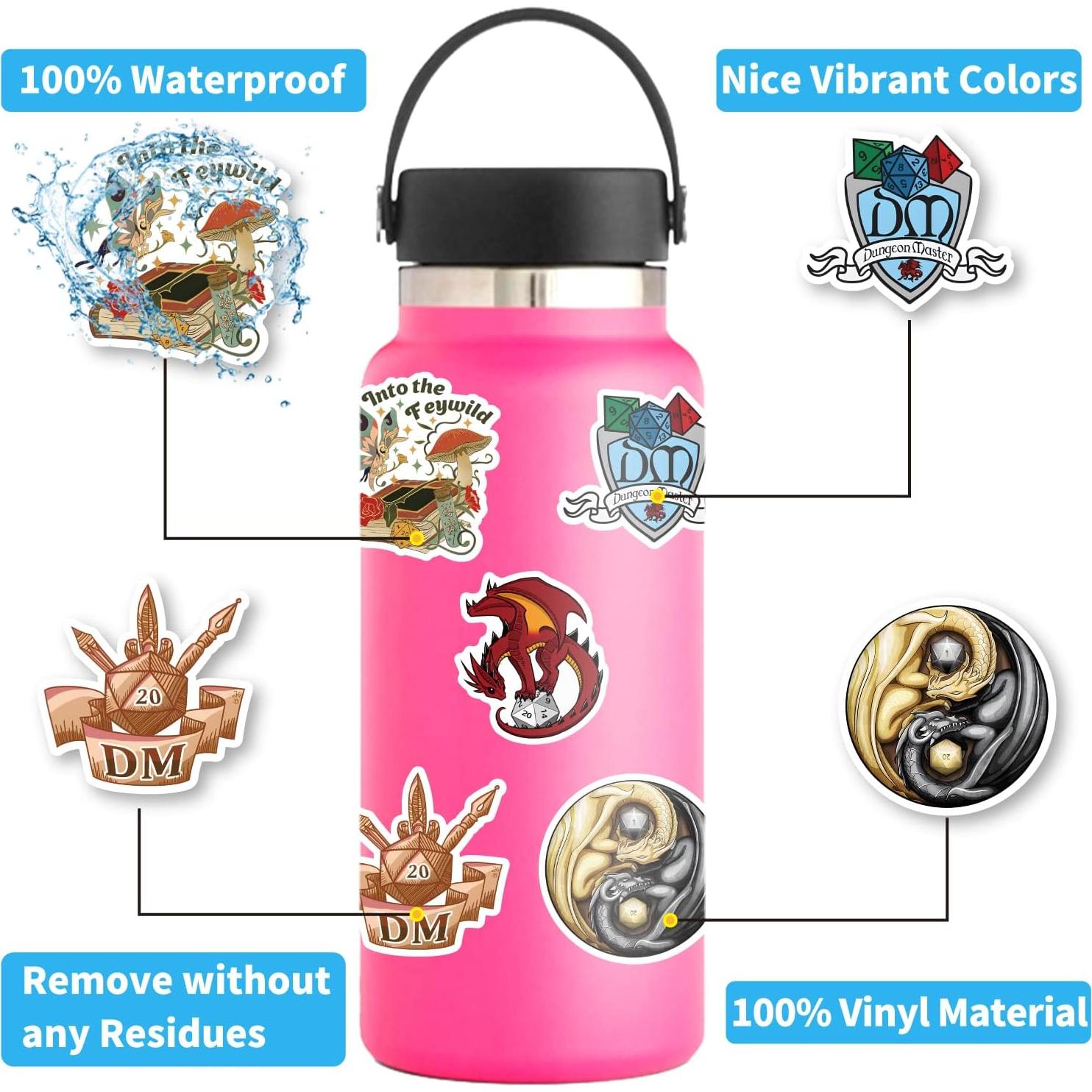 200 Stickers Dungeons y Dragons - PVC Impermeables