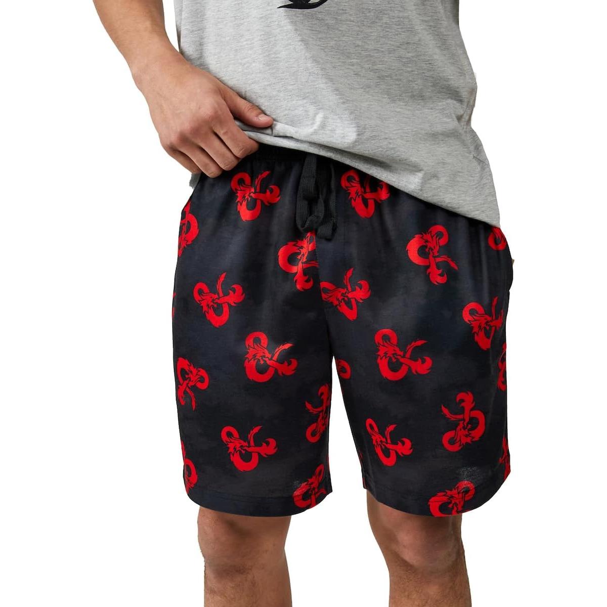 Bioworld Dungeons & Dragons Men's 2-Pack T-Shirt & Lounge Shorts Sleep Set