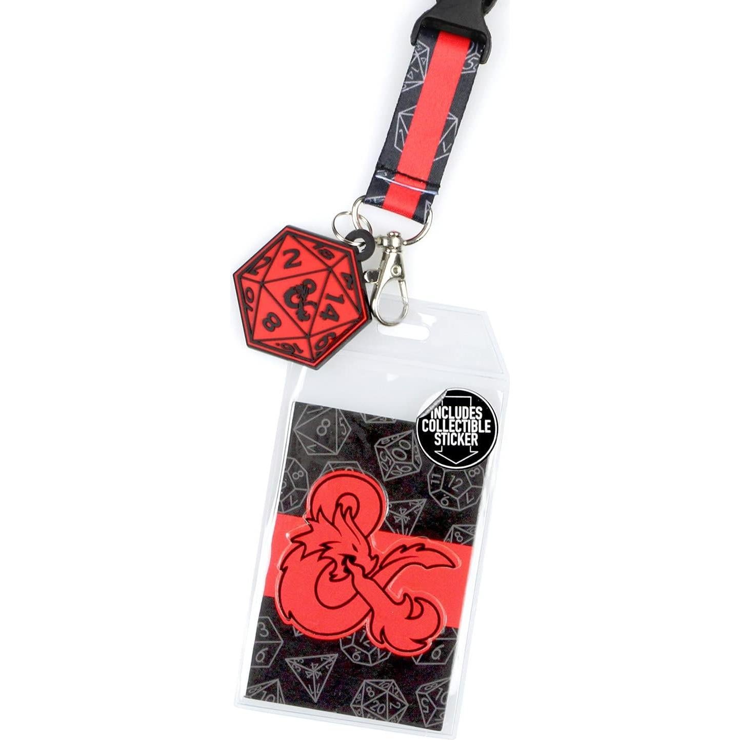 Lanyard Dungeons y Dragons Bioworld con Charm D20