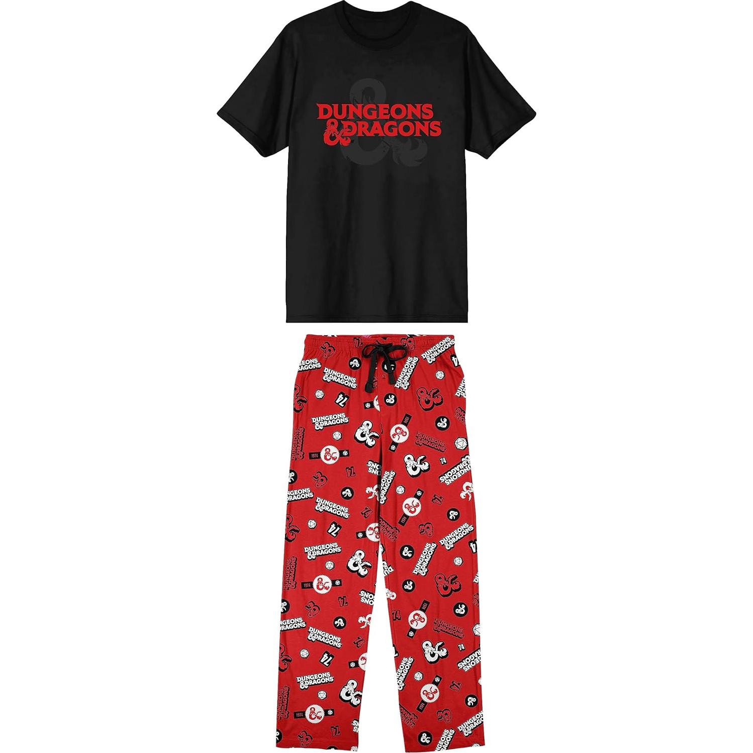 Bioworld Dungeons & Dragons Logo Men's 2-Pack Pajama Set