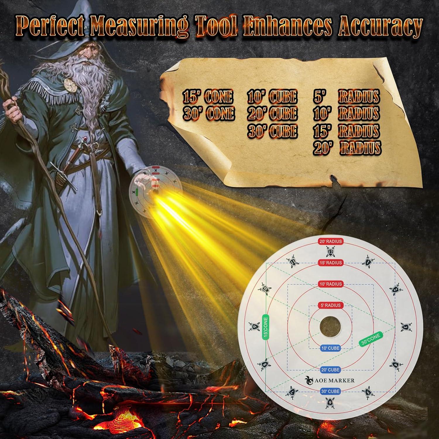 Plantilla de Hechizo D&D Grajar 30cm AOE Acrílica