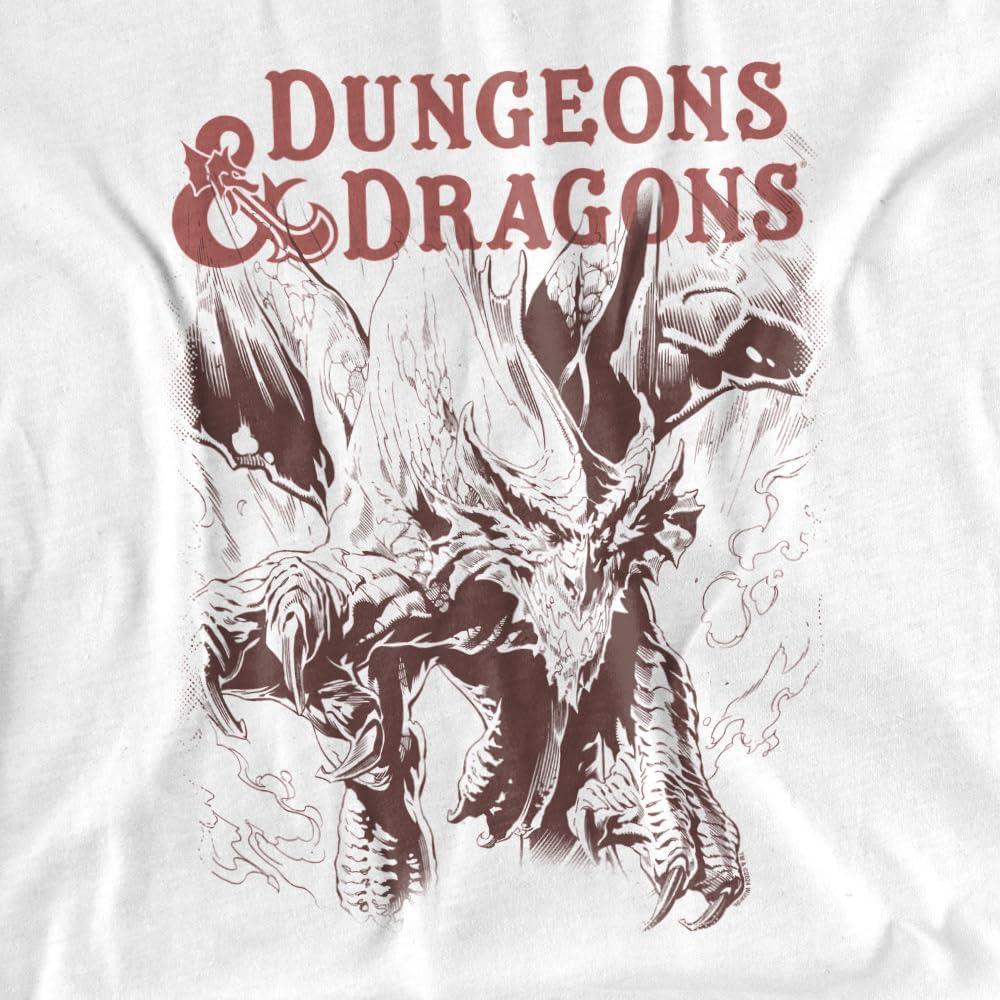 Dungeons & Dragons Striking Dragon Unisex Adult T-Shirt White