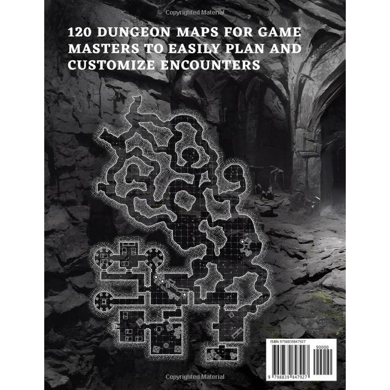 Dungeon Maps 5e: 120 Maps for Game Master to Plan & Customize Encounters | 5th Edition Tabletop Role Playing Game Blank Maps | Craft Adventures in ... Temples and other Fantasy TTRPG Locations.
