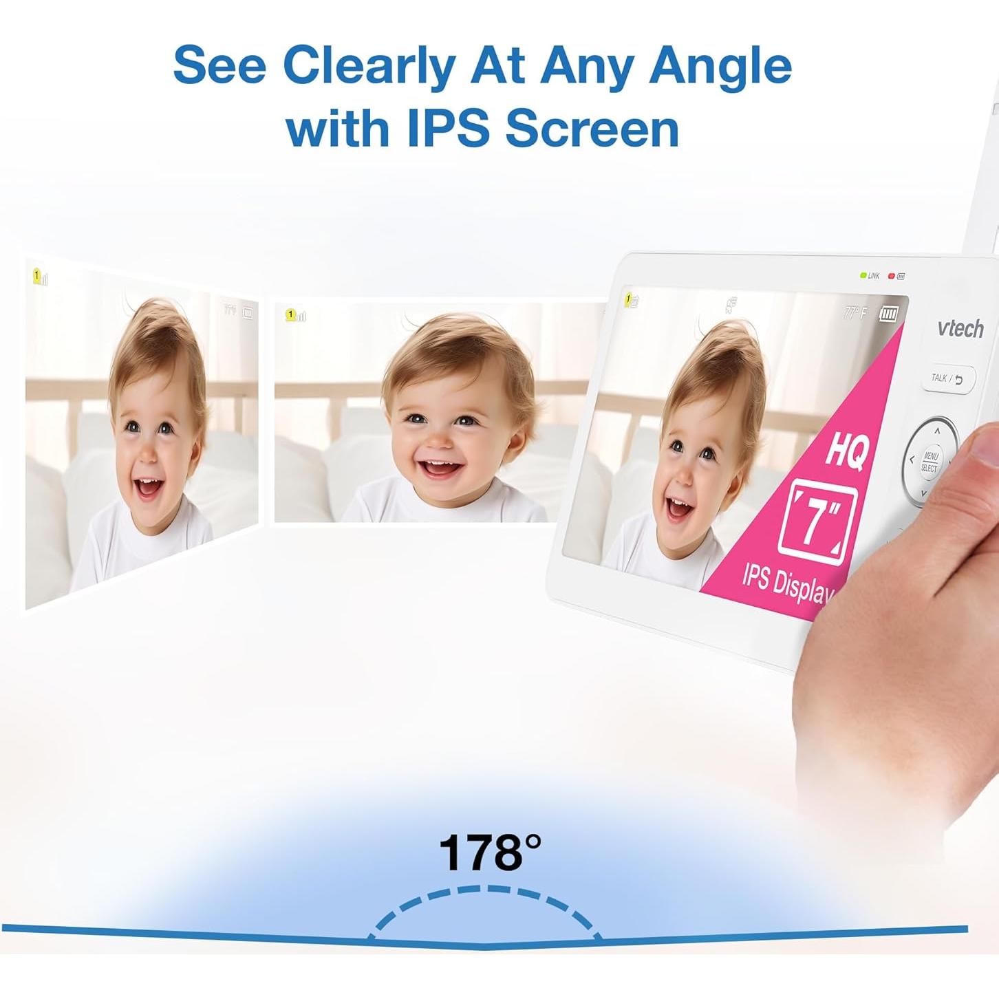 Monitor de Bebé VTech HQ Max Avanzado 7" Pantalla IPS