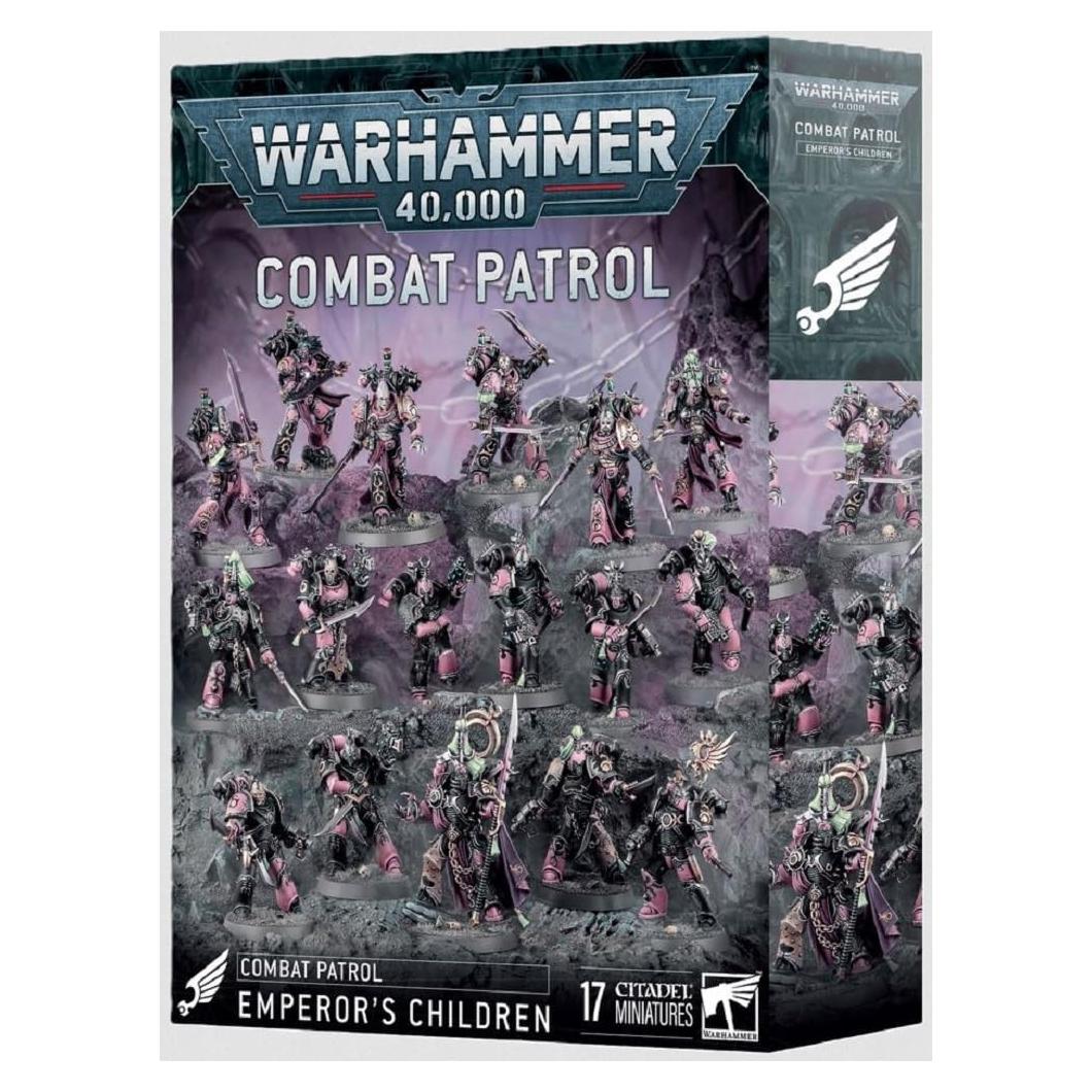 Patrulla de Combate Warhammer Hijos del Emperador 17 Miniaturas