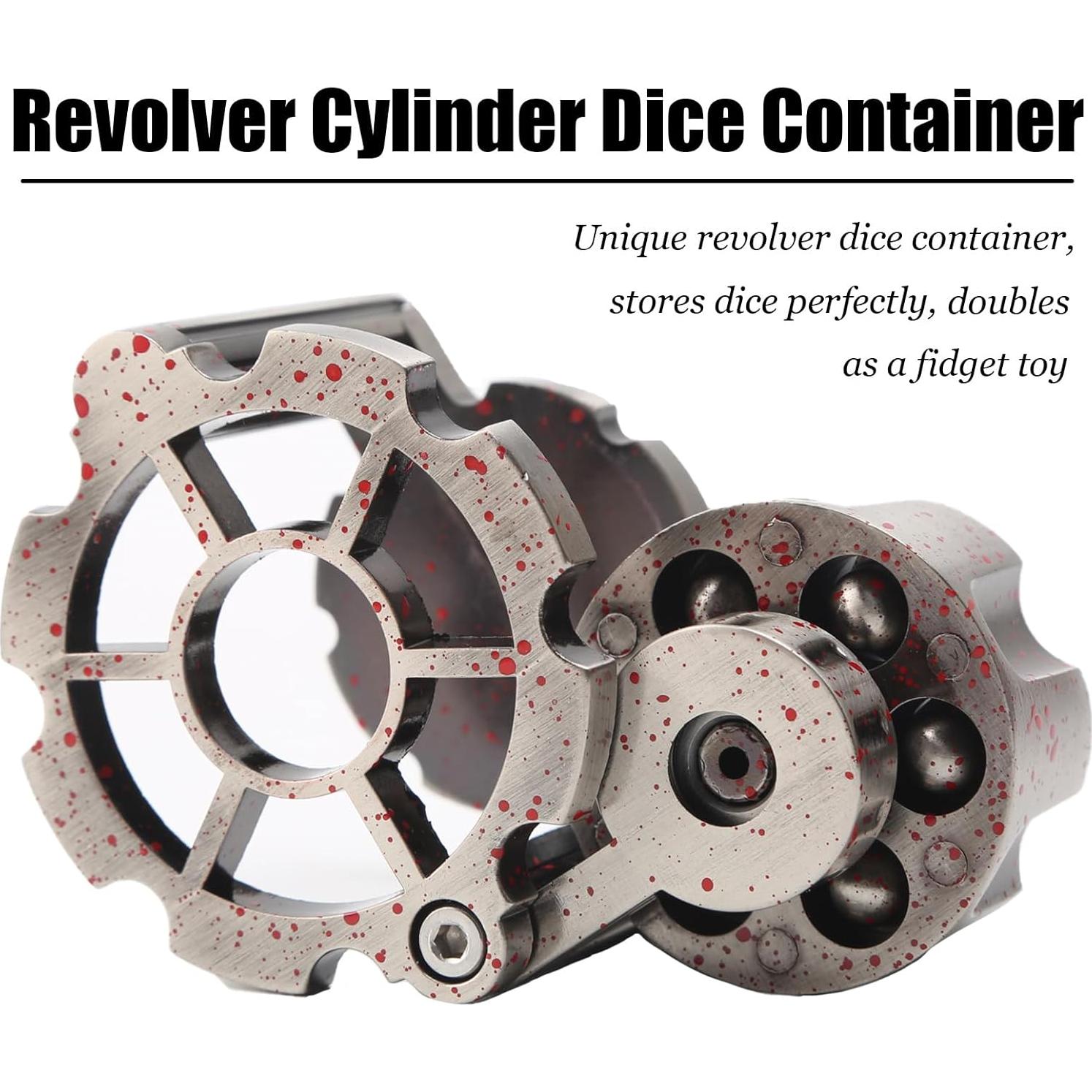 Juego de Dados de Metal Diceevil con Contenedor Revolver