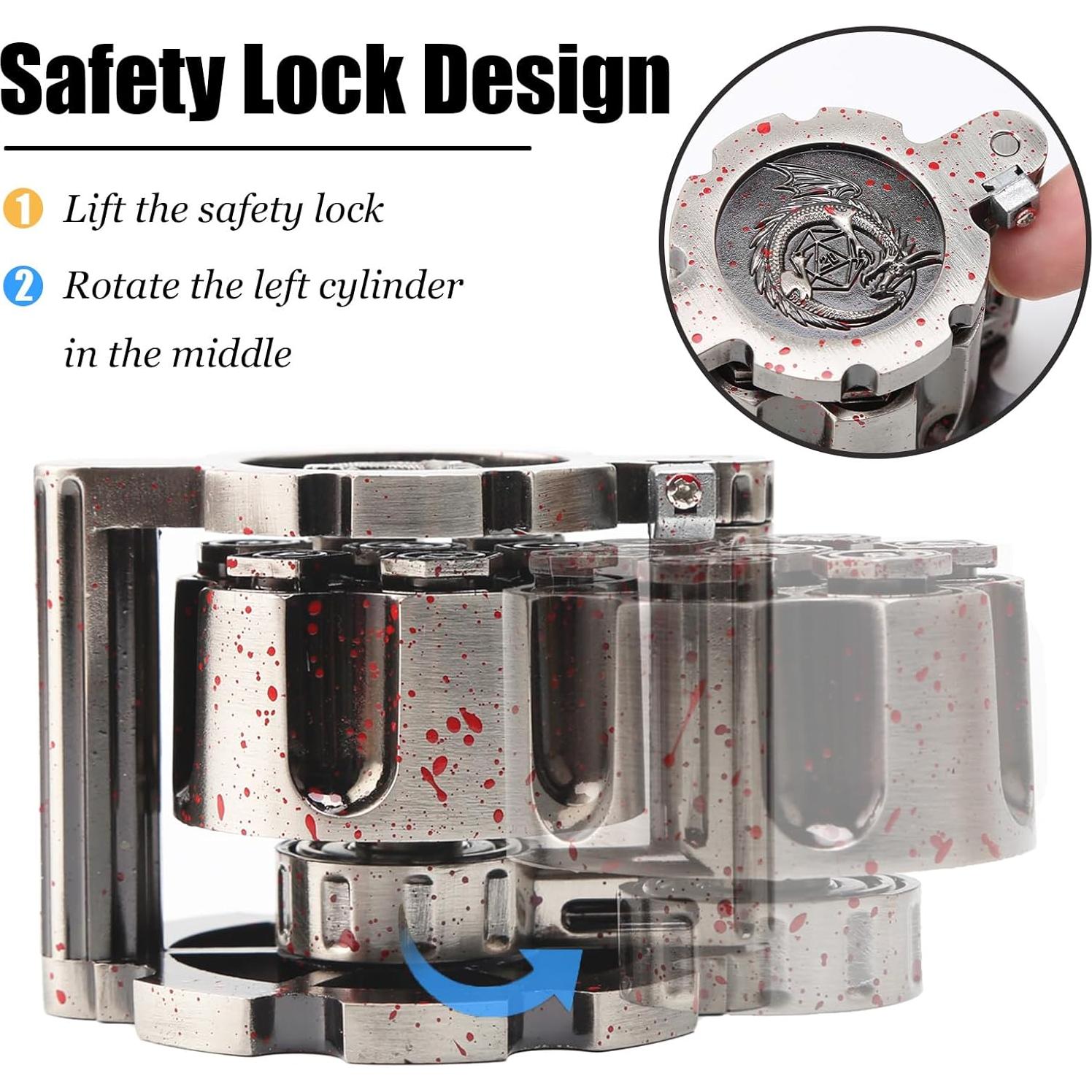 Juego de Dados de Metal Diceevil con Contenedor Revolver