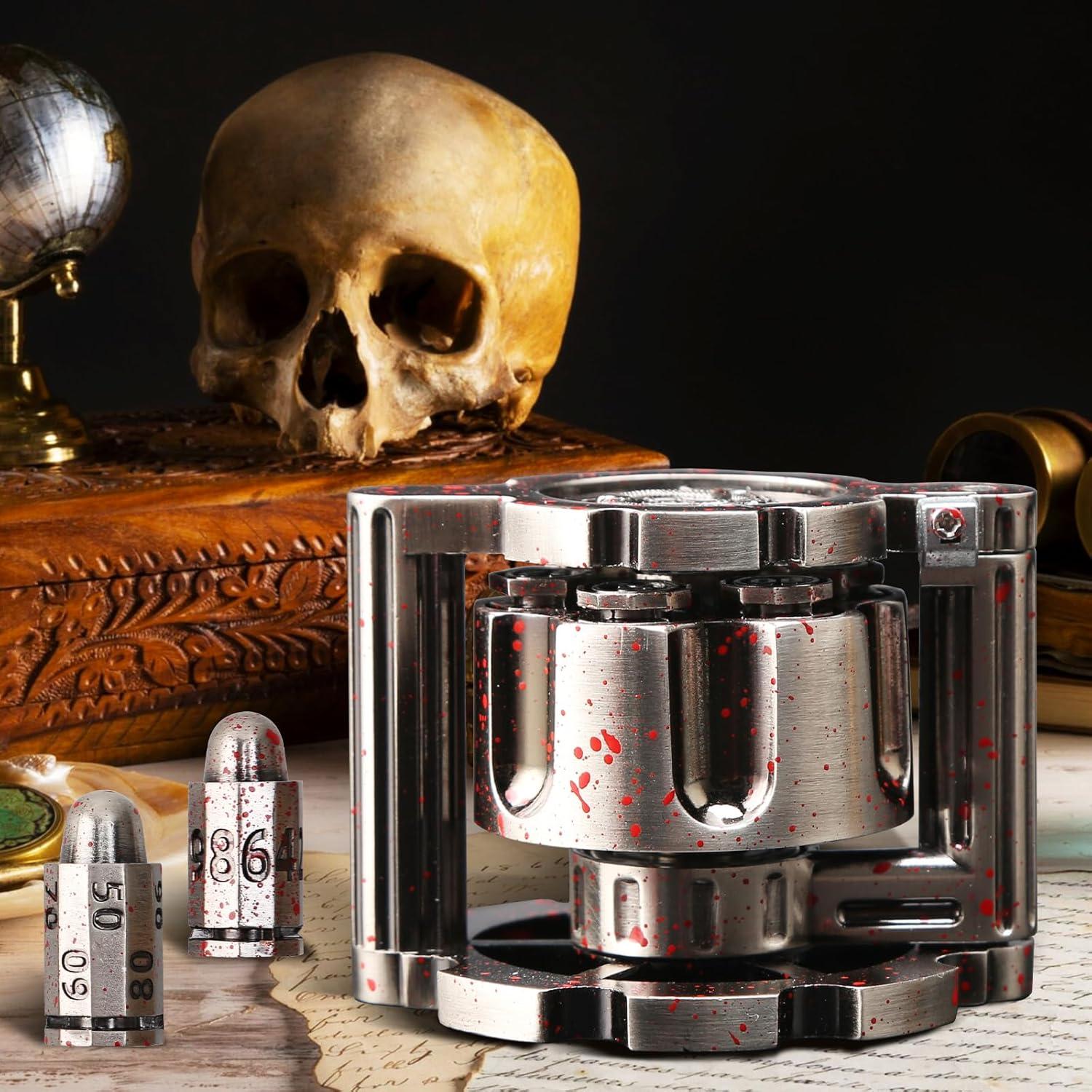 Juego de Dados de Metal Diceevil con Contenedor Revolver