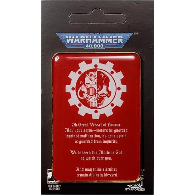 Insignia de Pin Starforged Adeptus Mechanicus 8x3.5cm