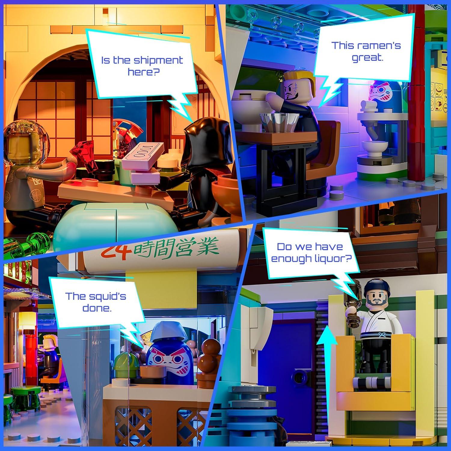 FUNWHOLE Conjunto Ladrillos Izakaya Cyberpunk 1987 3.85kg