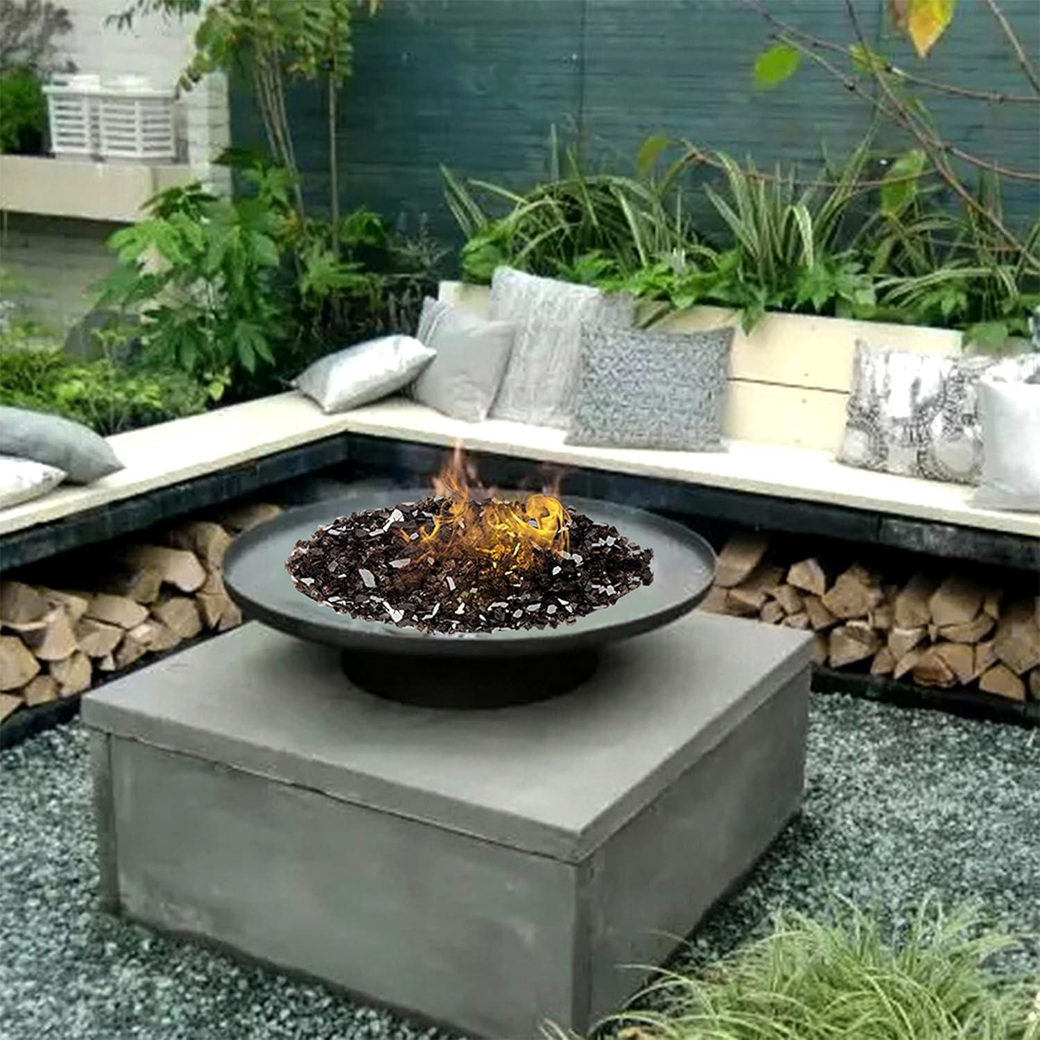 Vidrio para Fuego Onlyfire 4,54 kg Bronce 0,64 cm Reflectante