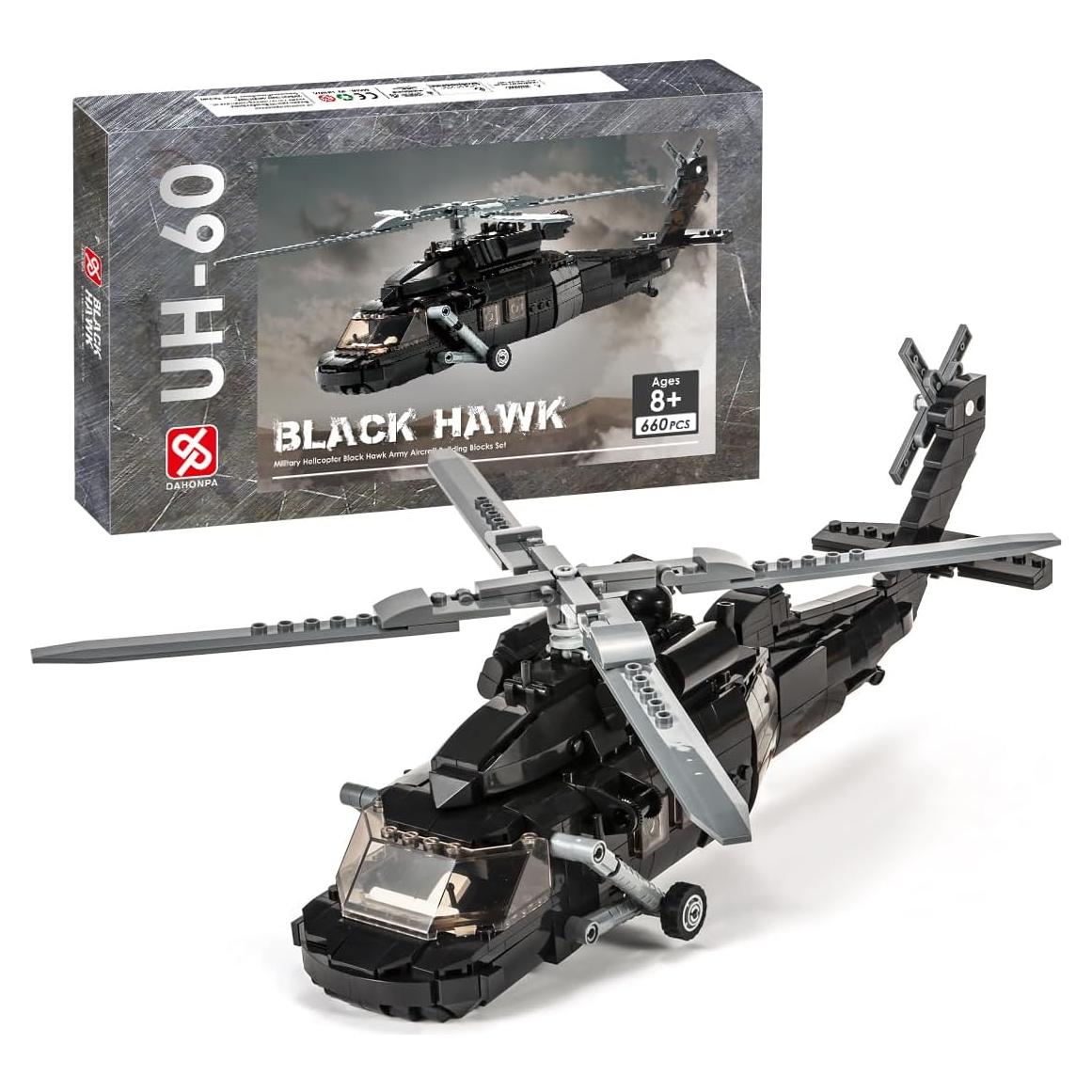 Helicóptero Black Hawk DAHONPA 692 Piezas Juguete Educativo
