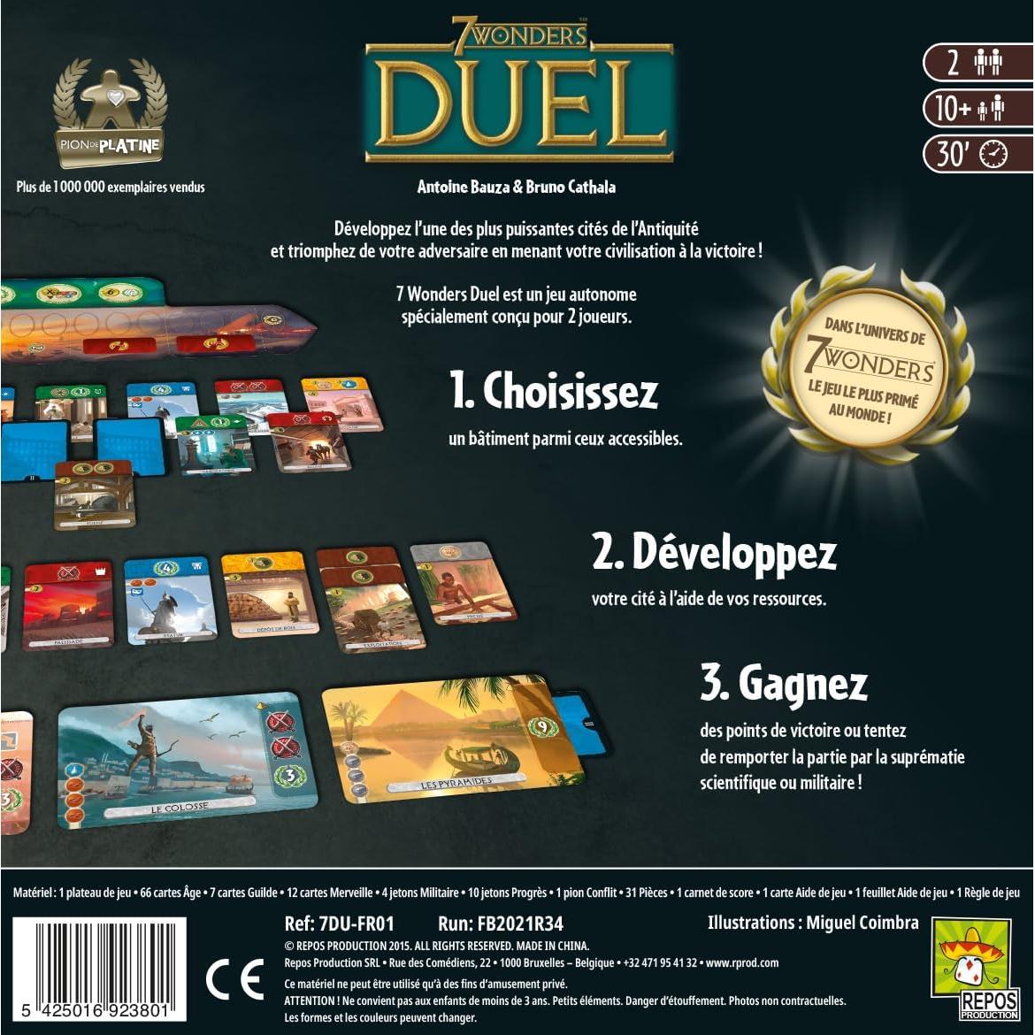 7 Wonders Duel Juego de Mesa - Estrategia para 2 Jugadores