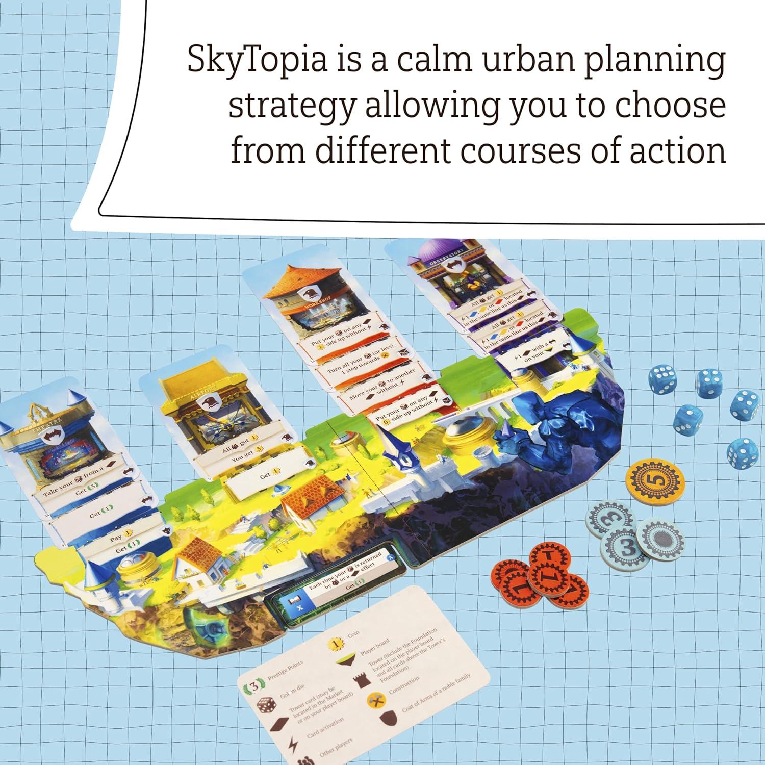 SkyTopia | Juego de Mesa de Estrategia | 2-4 Jugadores | 60 Min
