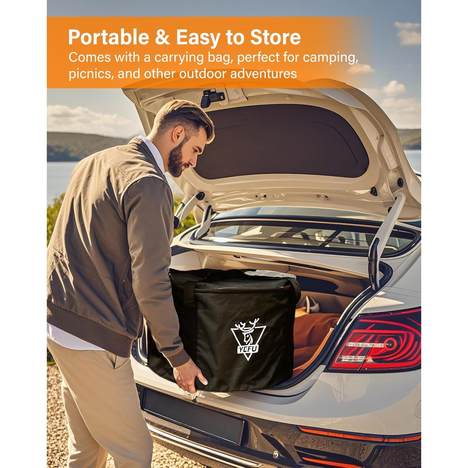 Hoguera YEFU 48 cm Acero Inoxidable Sin Humo para Exterior