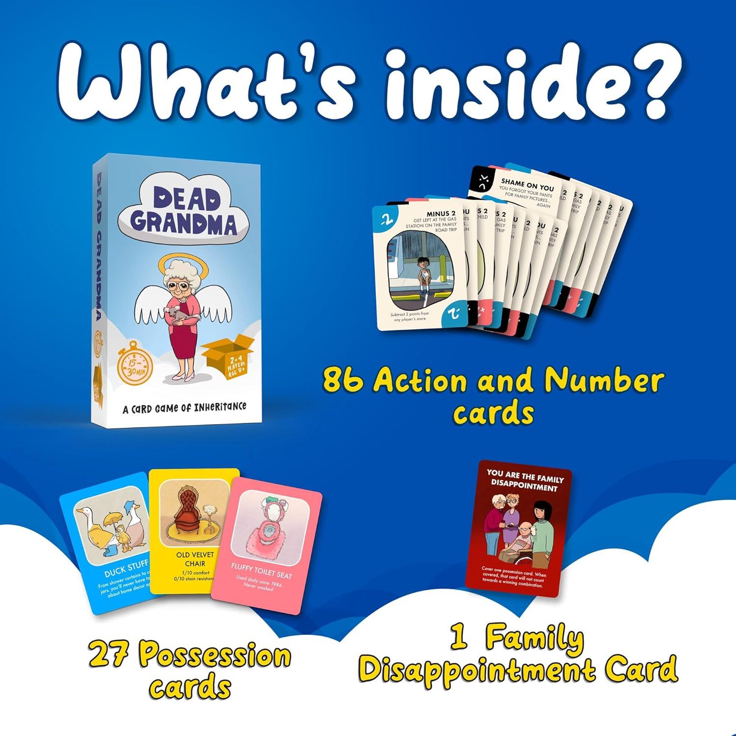 Juego de Cartas de Herencia Abuela Muerta V1 para 2-4 Jugadores