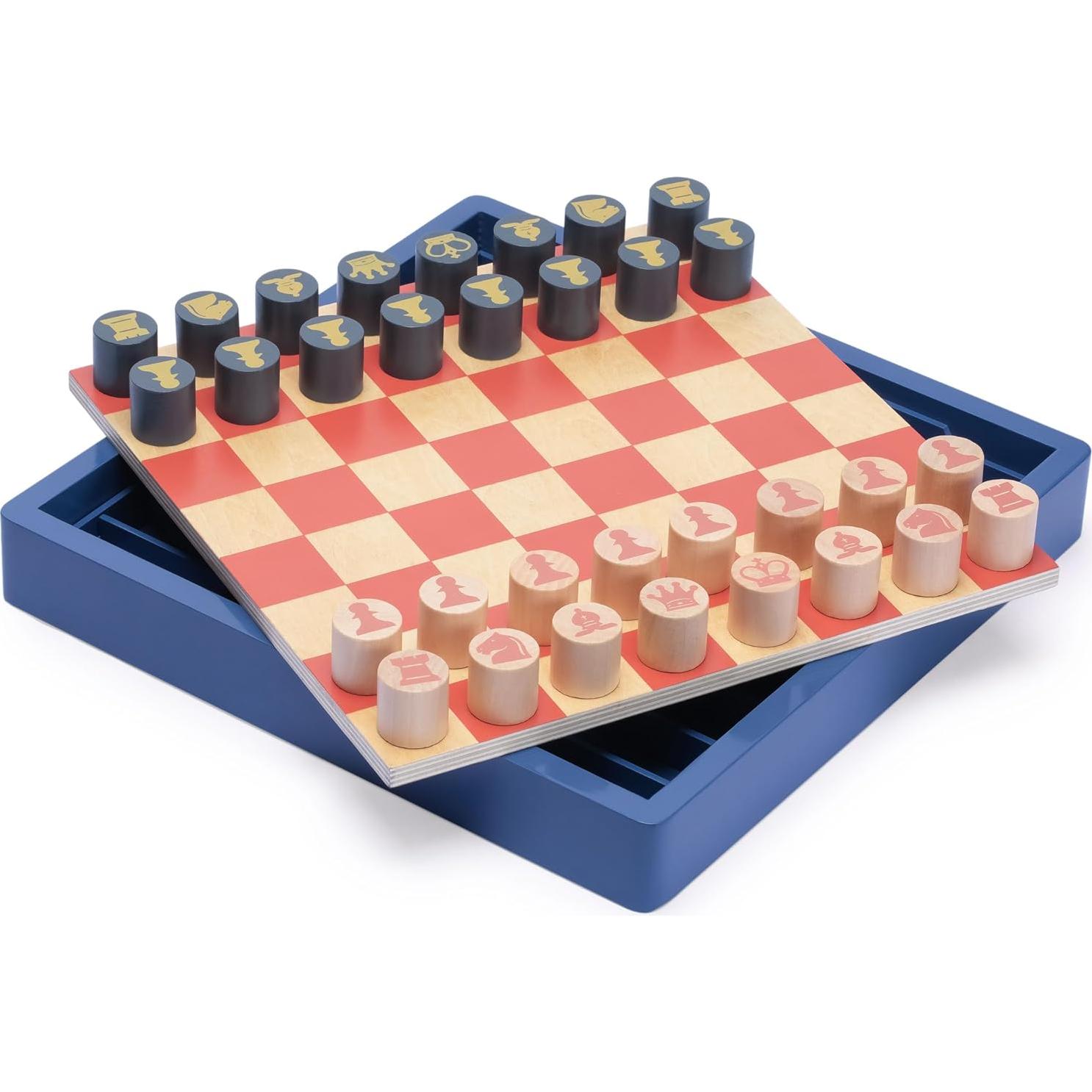 Juego de Ajedrez y Damas 2-en-1 Yellow Mountain 30 cm