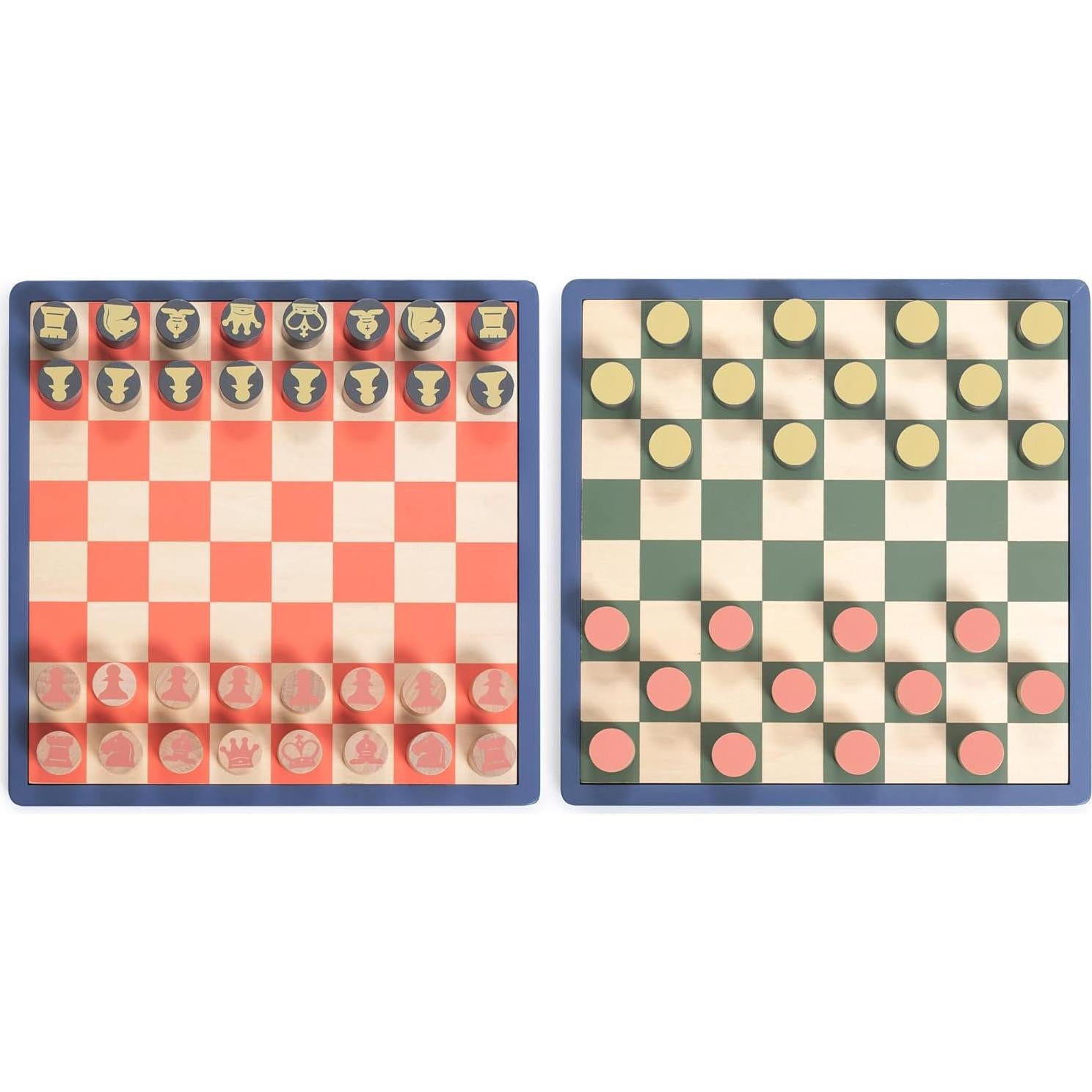 Juego de Ajedrez y Damas 2-en-1 Yellow Mountain 30 cm