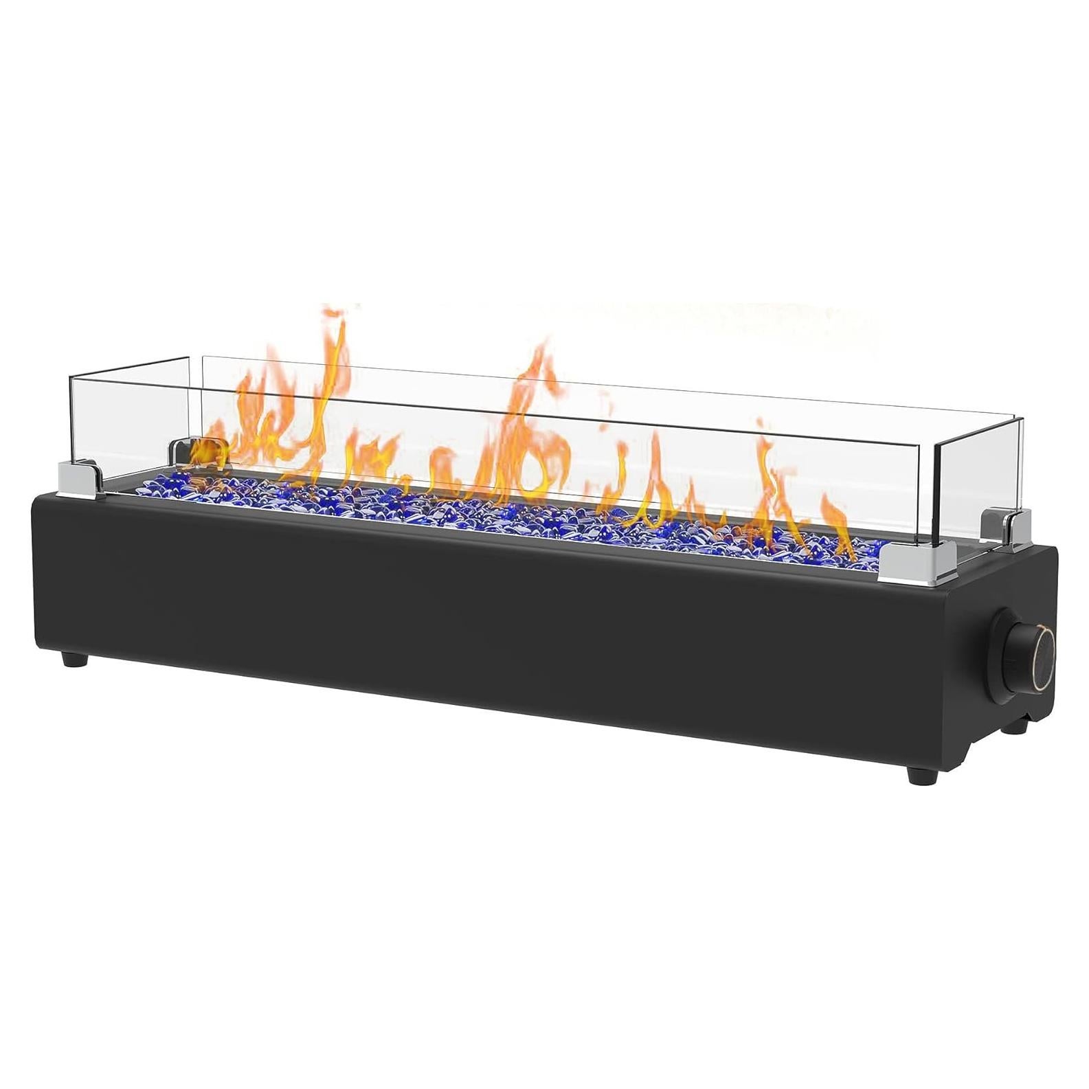 Fuego de Mesa BAIDE HOME 71 cm Propano con Cristal Negro