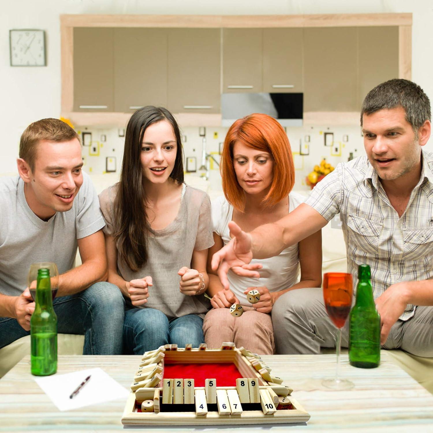 Juego de Mesa Cierra La Caja DC-BEAUTIFUL Madera Rojo
