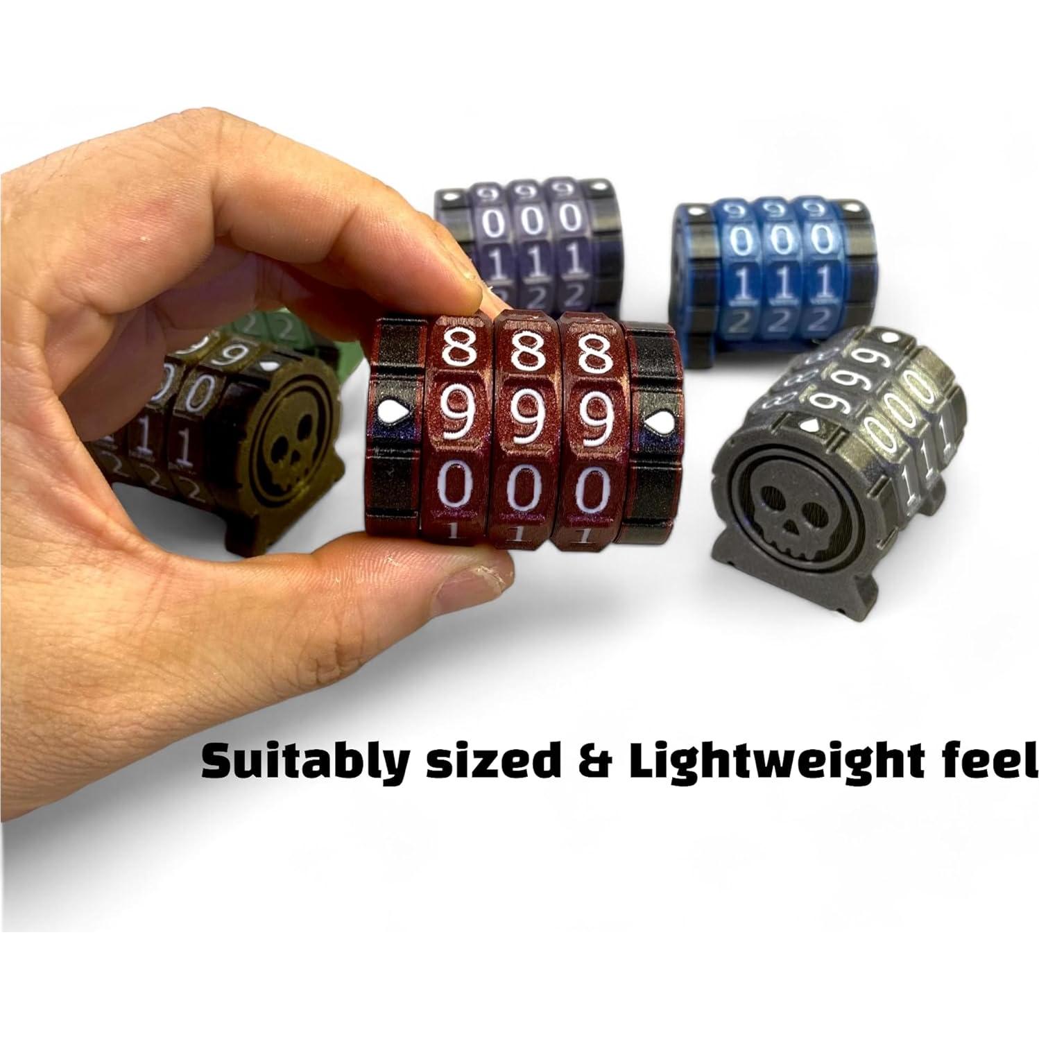 Contador de Vida Lixusia para Juegos de Mesa 3 Anillos Verdes