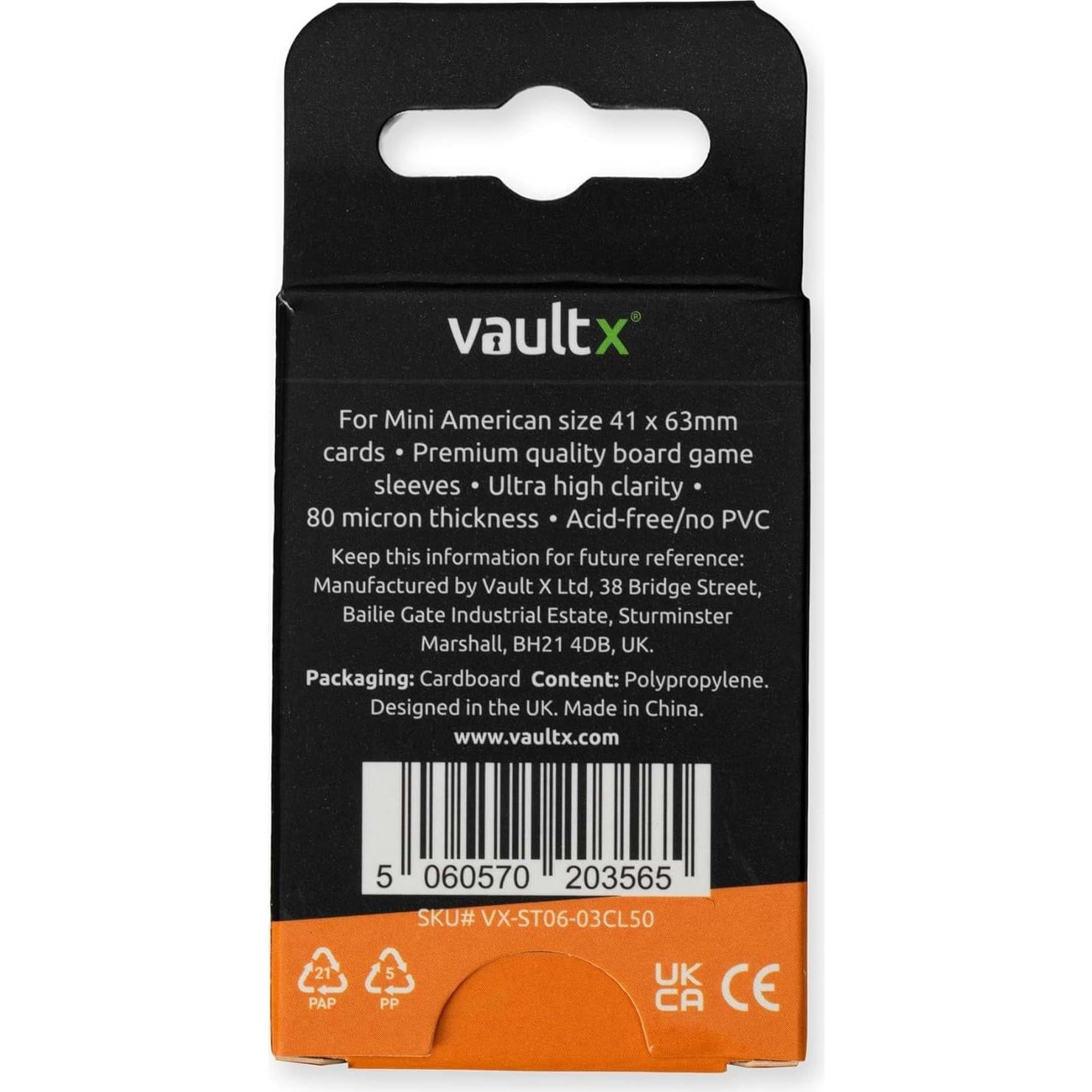 Fundas para Juegos de Mesa Vault X Mini 41x63mm - 50pcs