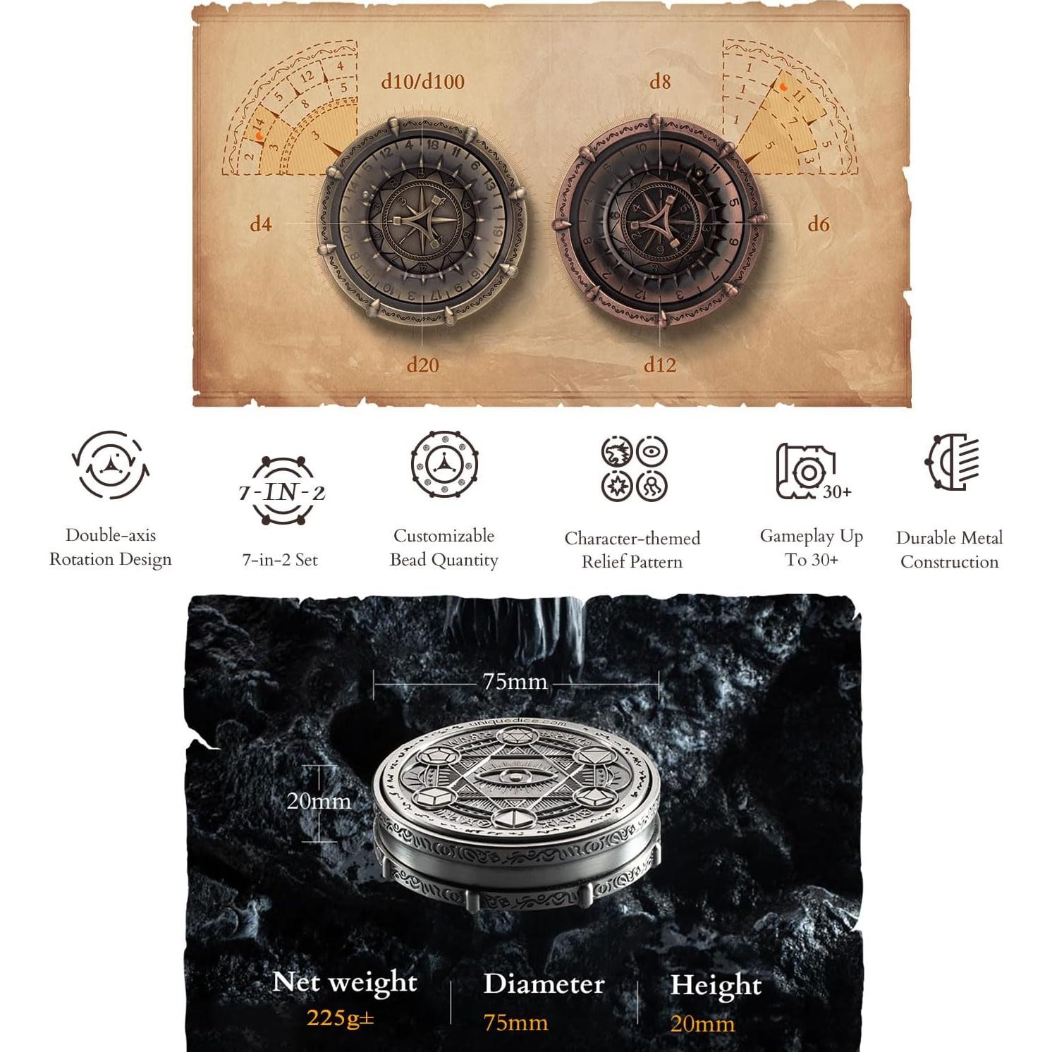 Dados Aleatorios Rey 7-en-2 SIGNALPLUS para D&D