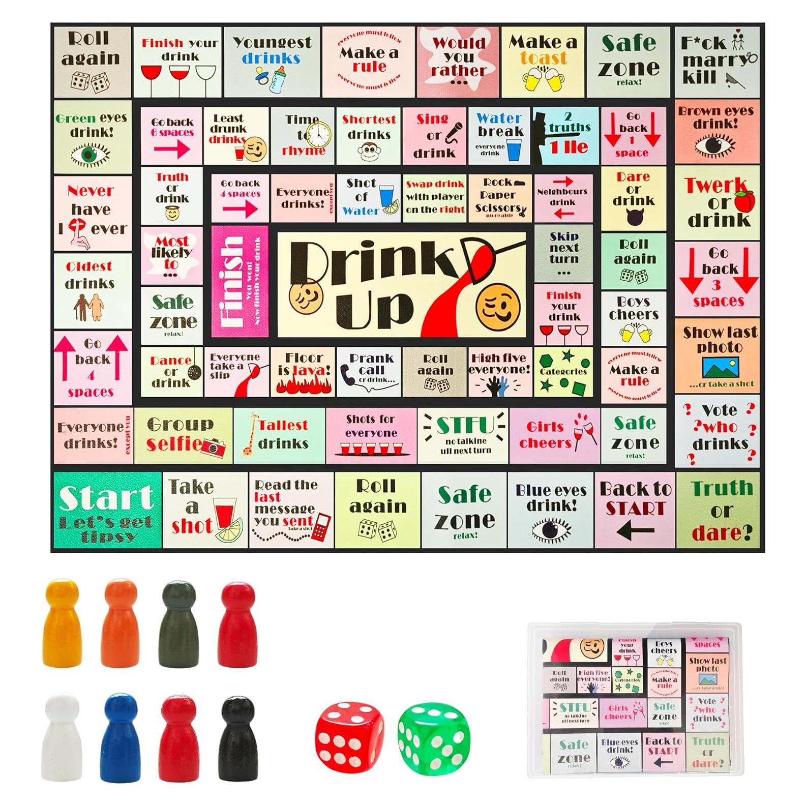 Juego de Mesa Drink Up Gesumu para Fiestas 2-8 Jugadores