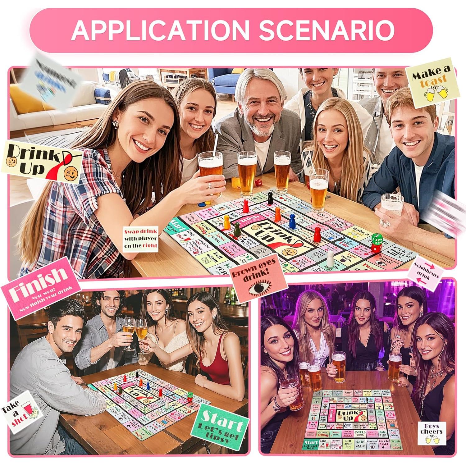 Juego de Mesa Drink Up Gesumu para Fiestas 2-8 Jugadores