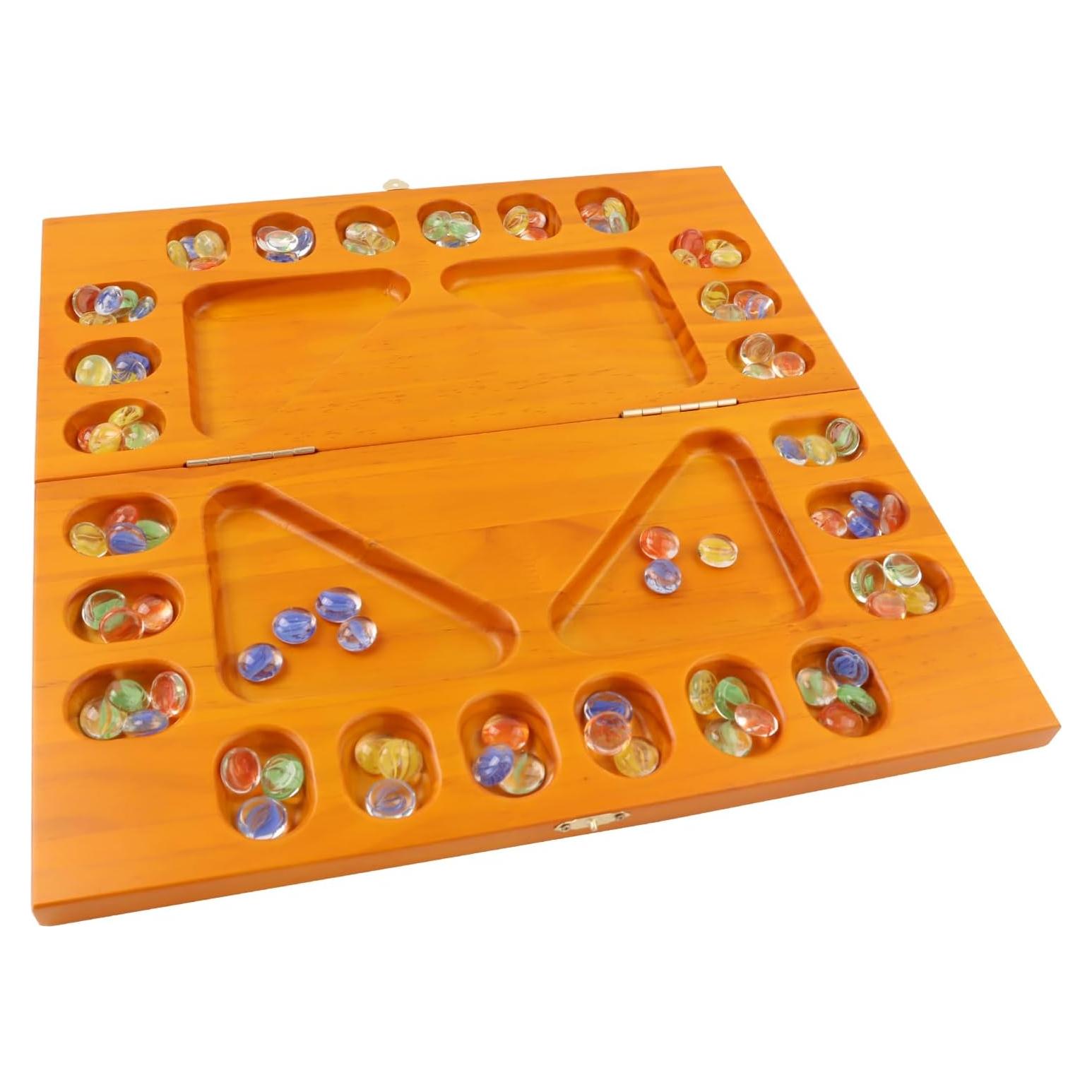 Juego de Mesa Mancala GSE Roble Plegable para 4 Jugadores