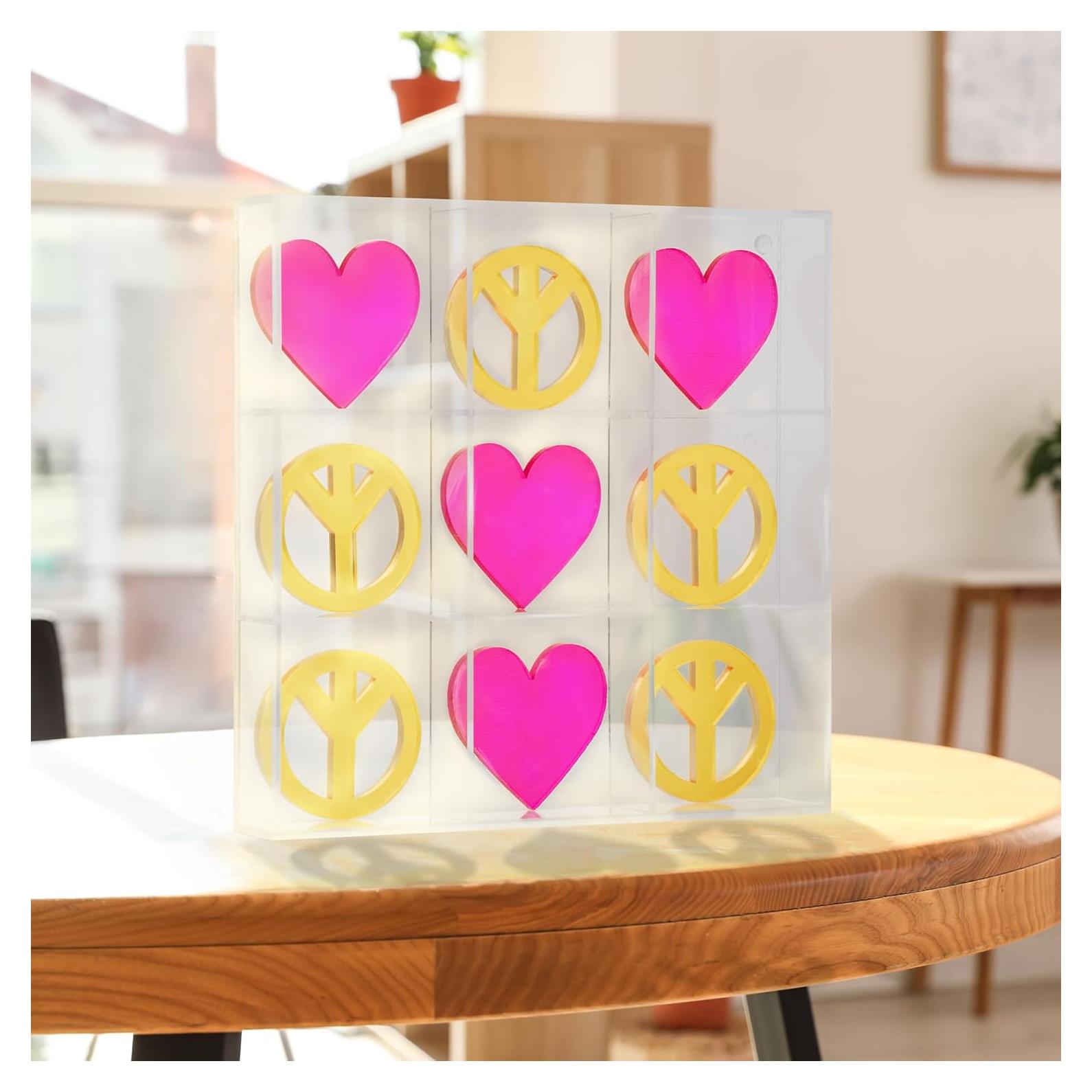 Juego de Mesa Tic Tac Toe Acrílico American Art Decor 25,4 cm