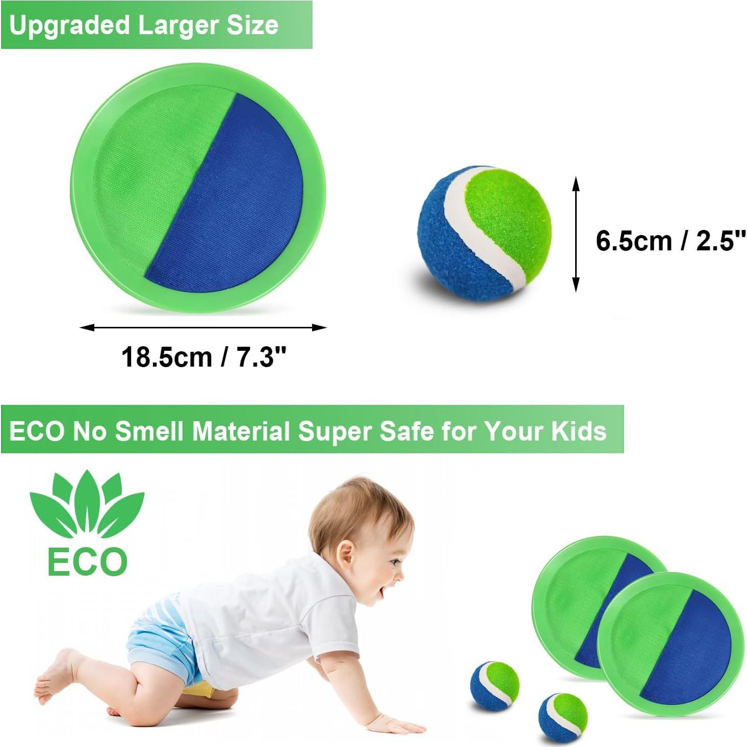 Set de Atrapar Pelotas Jalunth - 2 Palas y 2 Pelotas