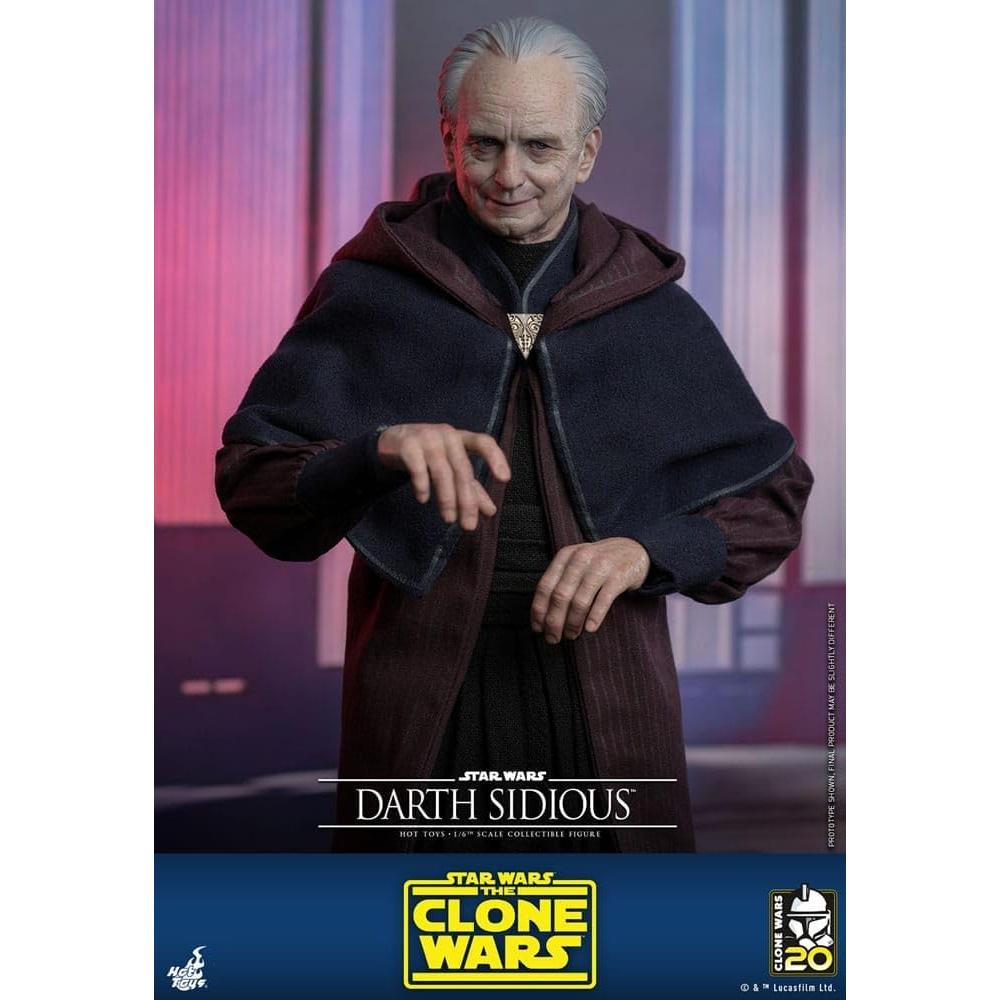 Hot Toys Star Wars: The Clone Wars Emperor Palpatine Darth Sidious 1/6 Scale 12" Collectible Figure