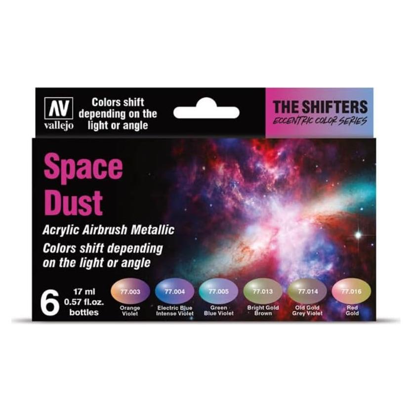 Vallejo Set 6 Colores Acrílicos Metálicos para Aerógrafo