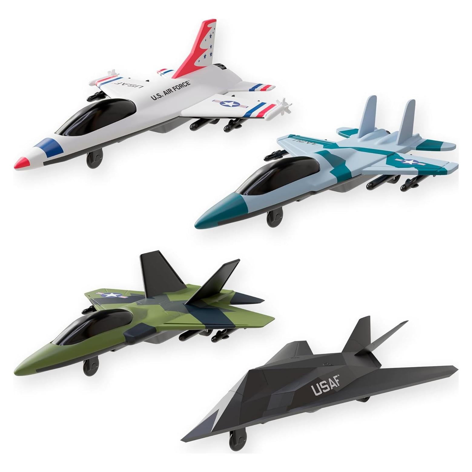 Juego de 4 Jets de Combate Lollipop - Aviones de Metal