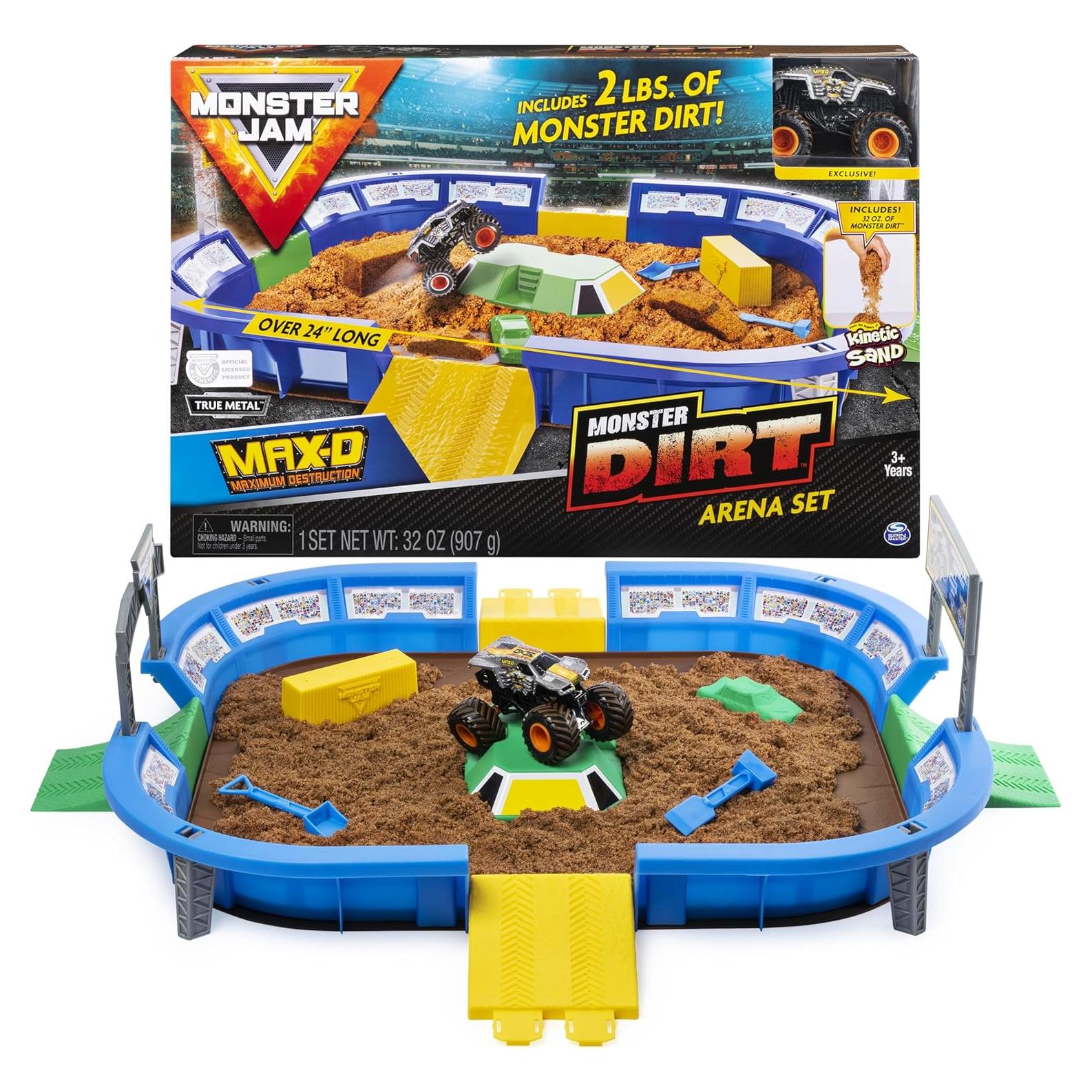 Arena de Tierra Monster Jam + Camión Max-D 1:64